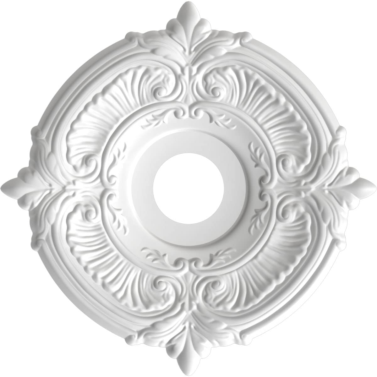 Ekena Millwork Cmp16Atbcr Attica Thermoformed Pvc Ceiling Medallion (Fits Canopies Up To 5 5/8''), 16''Od X 3 1/2''Id X 1''P, Br