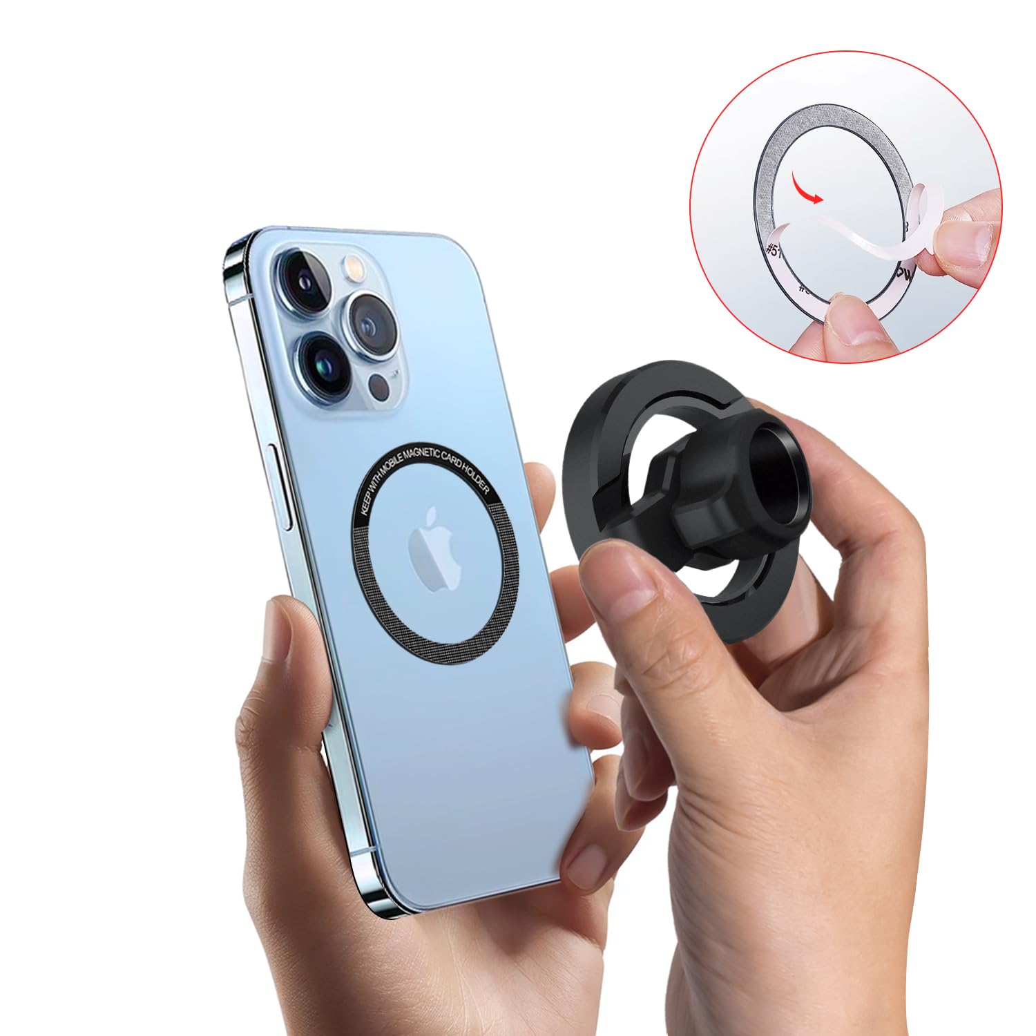 Maserweller Universal Metal Ring Sticker For Magnetic Charger Compatible With Iphone/Samsung/Android All Cellphones, Magnetic Mo