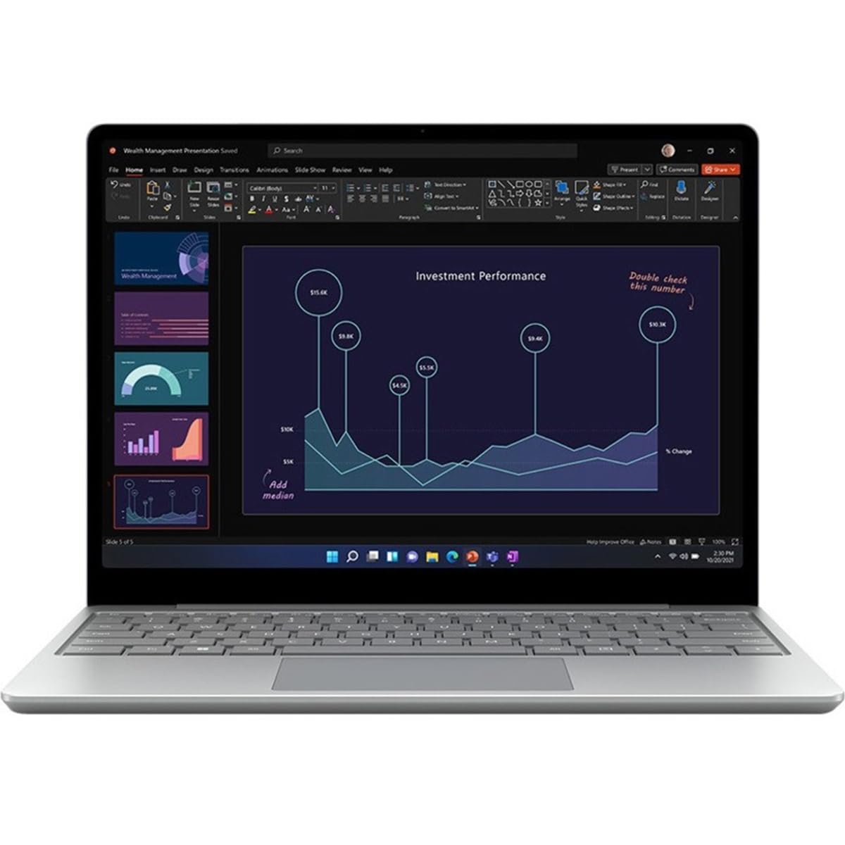 Microsoft Surface Laptop Go 2 12.4 Touchscreen, Intel Core i5-1135G7 2.4GHz, 16GB RAM, 256GB SSD, Windows 11 Home, Platinum