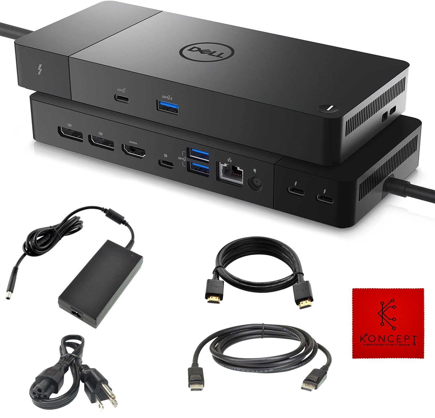 Wd22Tb4 Dell Docking Station Thunderbolt 4 Dock   1 Year Warranty   Dell Dock Station With 180W Dell Ac Adapter, Hdmi Cable, Dis