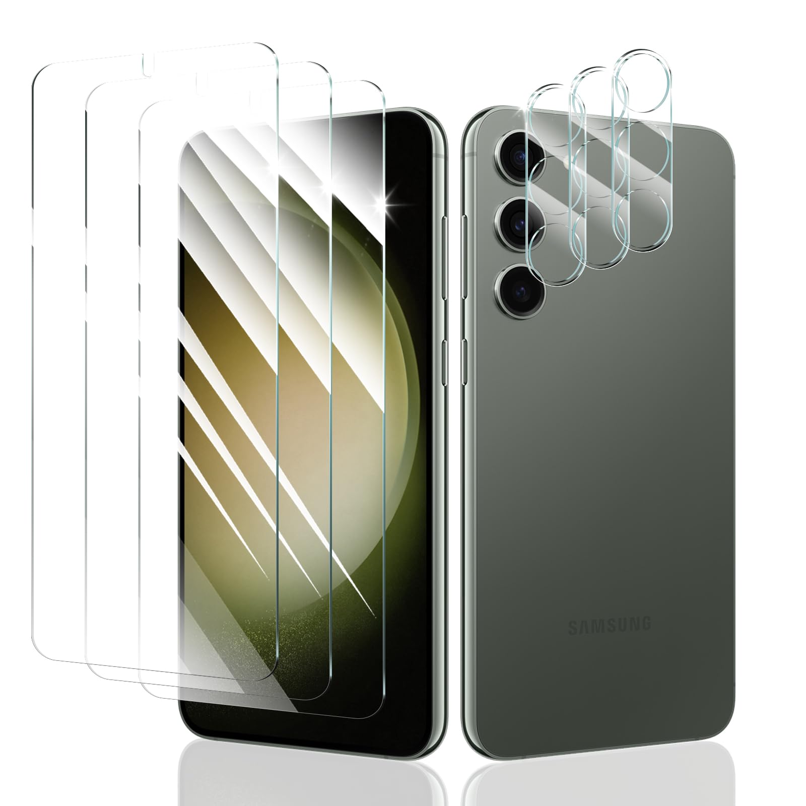 Fynorao Screen Protector & Camera Lens Protector for Samsung Galaxy S23+/S23 Plus, HD Tempered Glass, High Light Transmittance, 