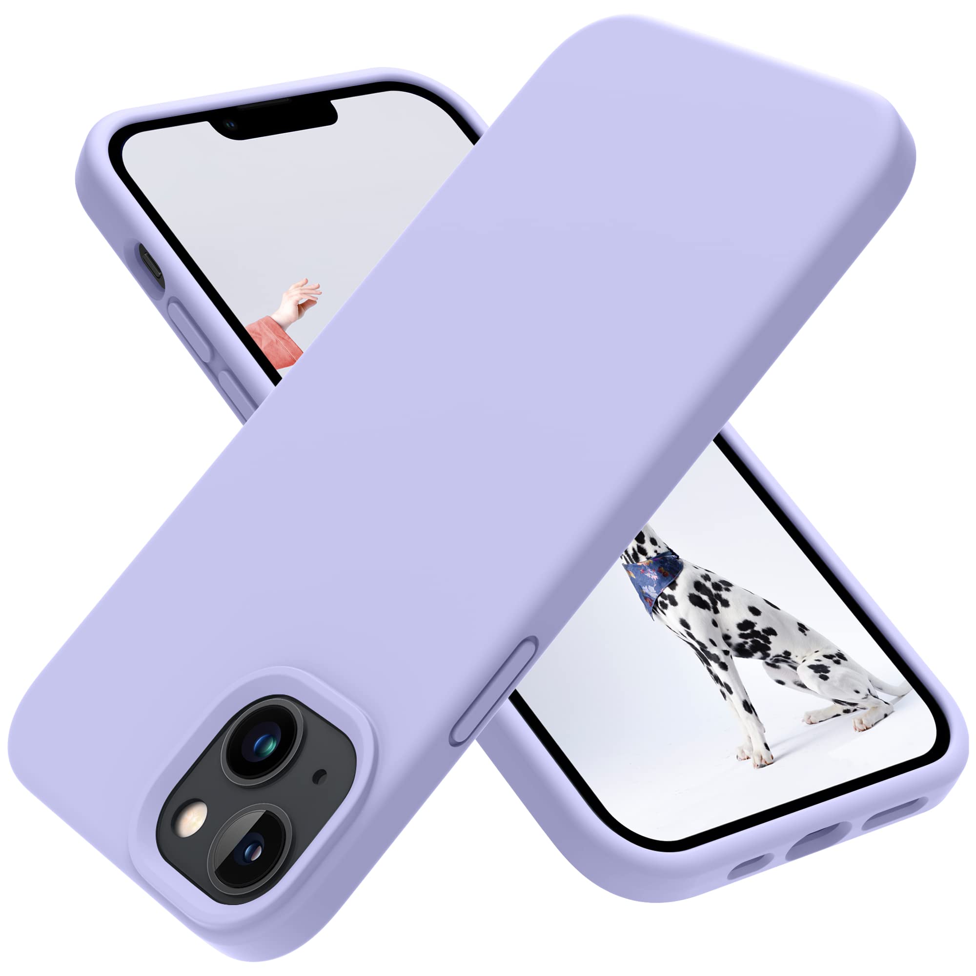 Otofly Designed For Iphone 14 Case, Silicone Shockproof Slim Thin Phone Case For Iphone 14 6.1 Inch (Light Purple)