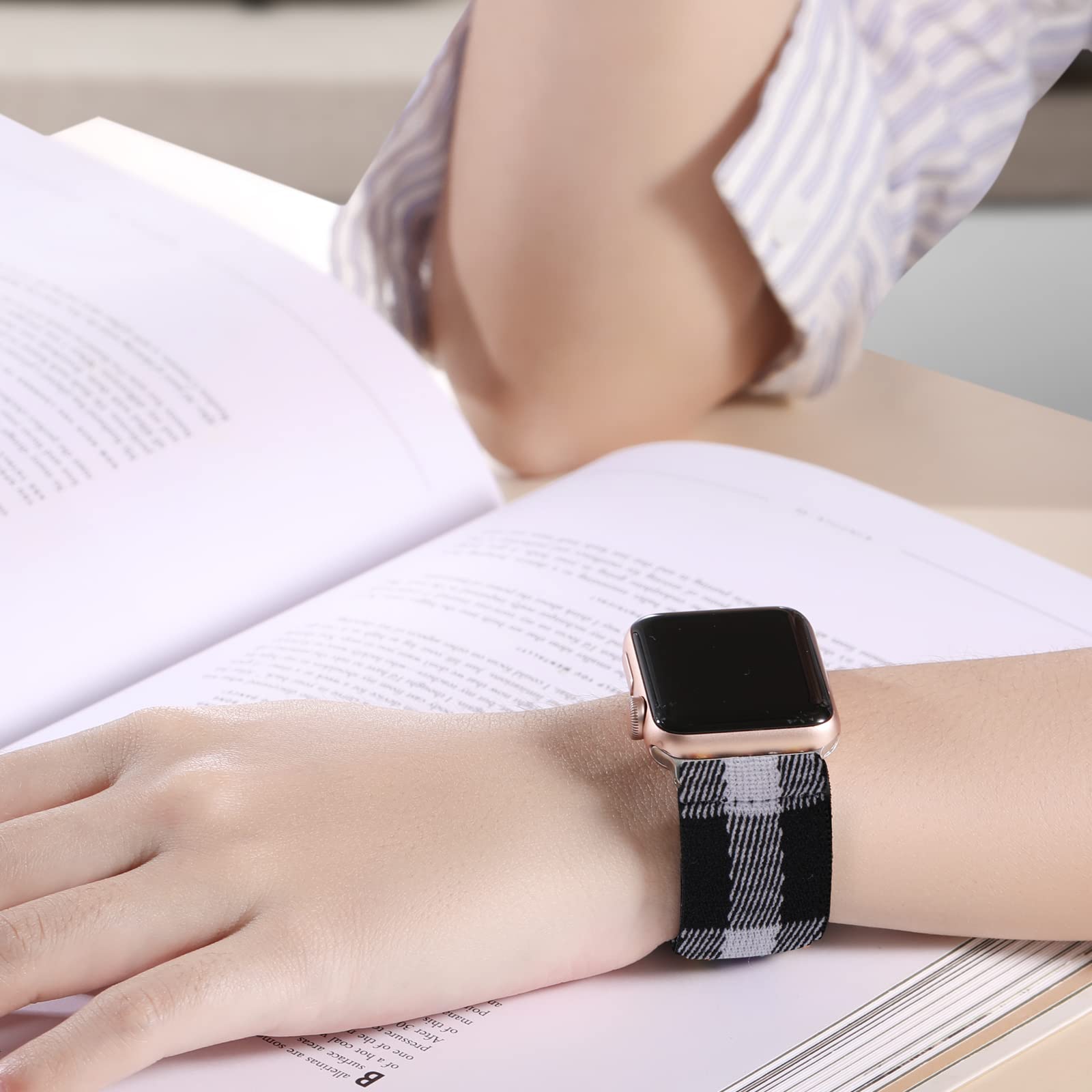 Vcegari Stretchy Nylon Solo Loop Compatible With Apple Watch Band 40Mm 41Mm 38Mm 42Mm 44Mm 45Mm 46Mm 49Mm, Adjustable Elastic Br