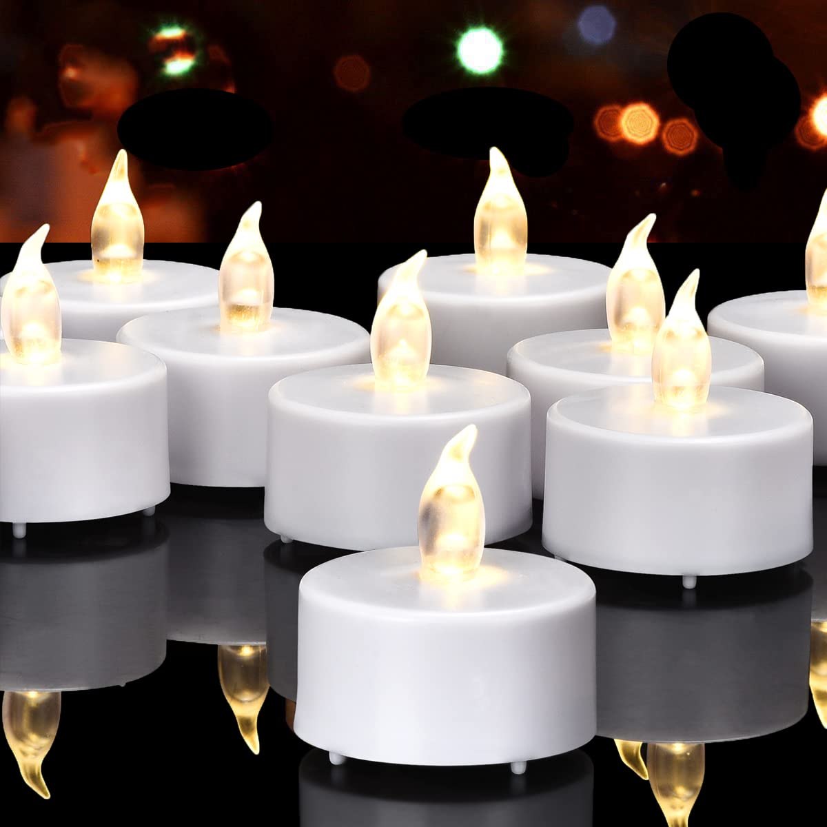 Battery Operated Tea Light Candles:150 Pack Flameless Led Realistic Flickering Candles 200+ Hours Electric Fake Candle In Warm W