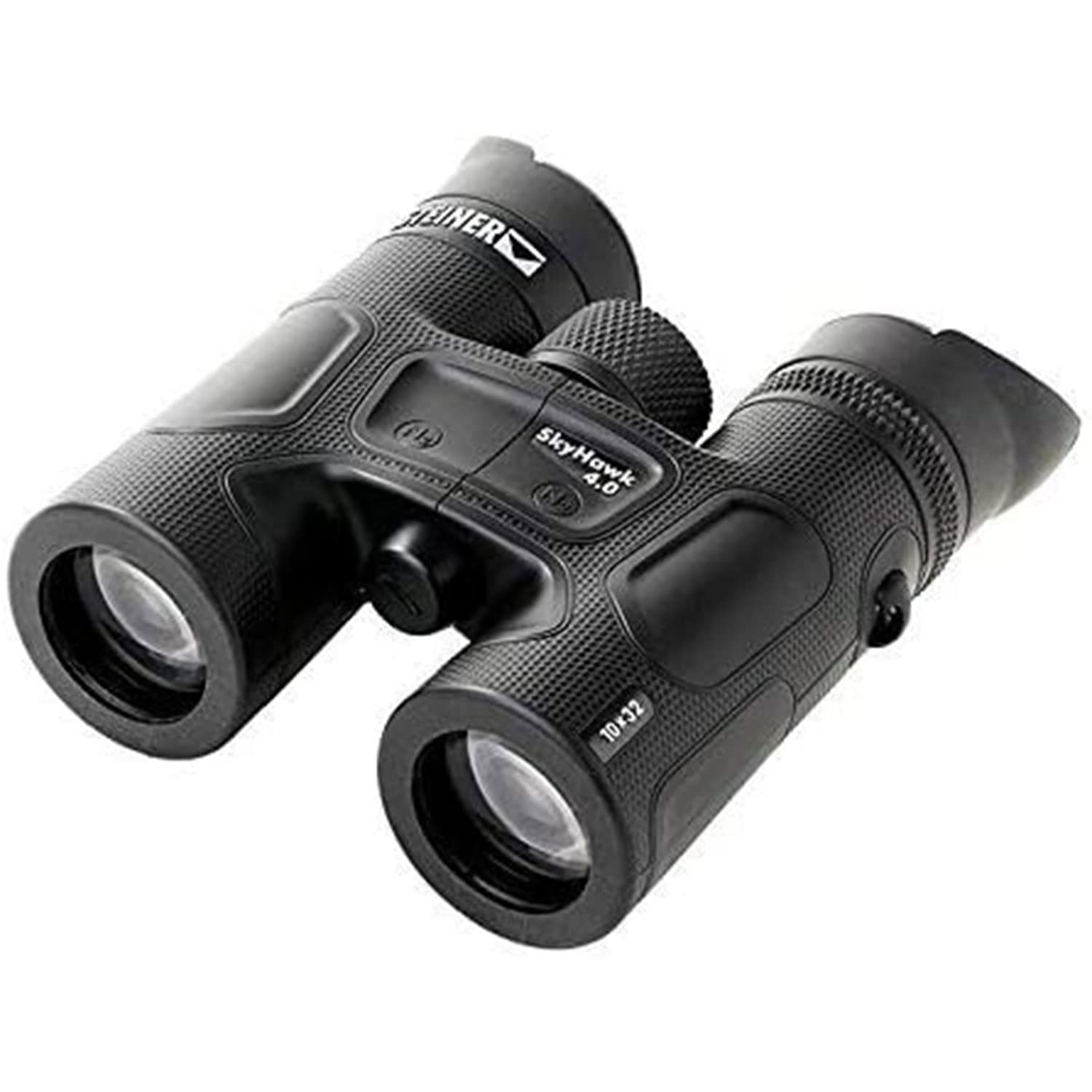 Steiner Skyhawk 4.0 10X32 Binoculars (23370900) Bundle With Padded Backpack, Floating Wrist Strap, And 6Ave Cleaning Kit
