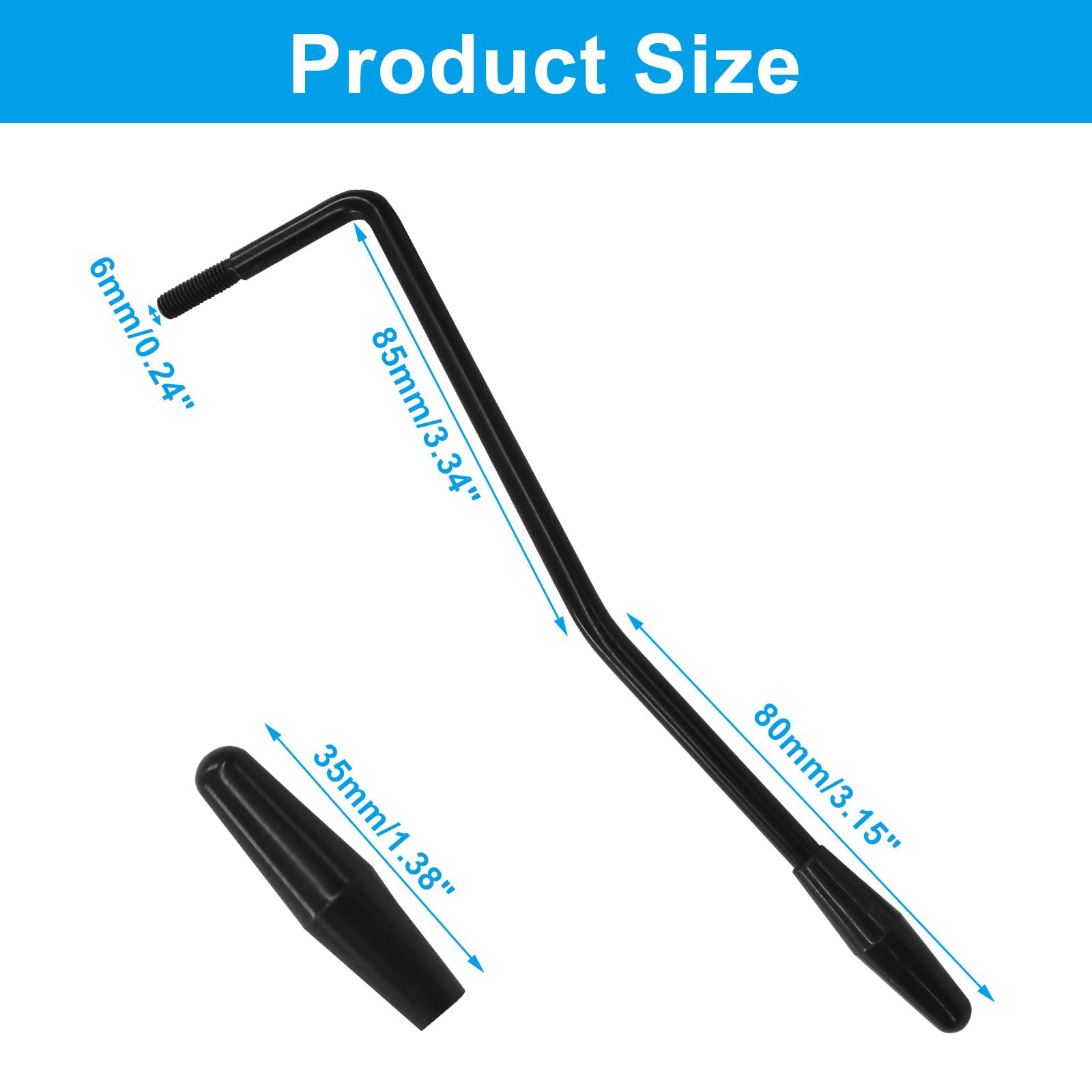 Piutouyar 3 Pack Tremolo Arm Whammy Bar 5 Mm, Black Electric Guitar Whammy Bar Metal Thread Tremolo Arm With Tip