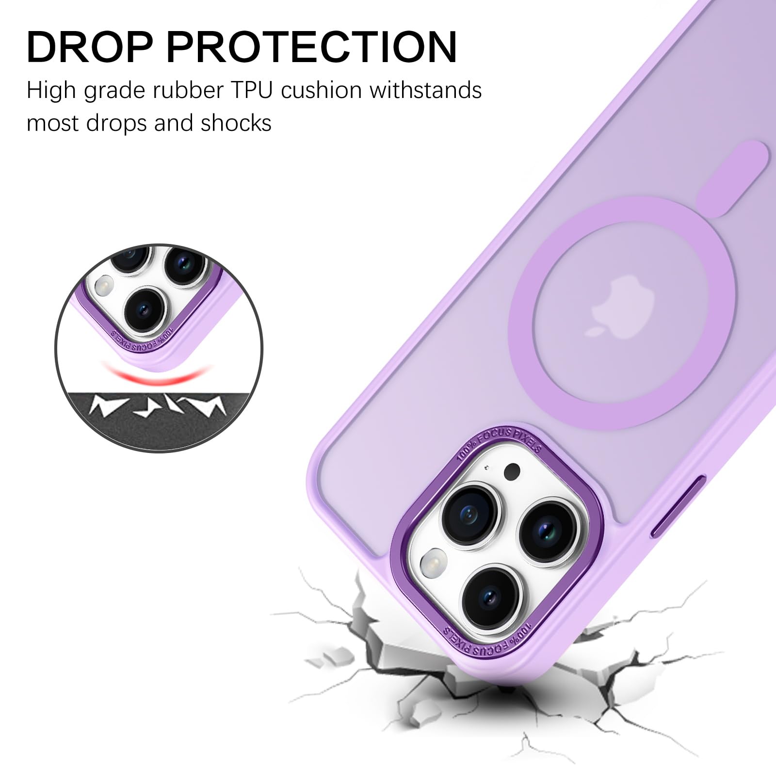 Bentoben For Iphone 15 Pro Max Phone Case,Iphone 15 Pro Max Magnetic Case [Compatible With Magsafe]Translucent Matte Shockproof