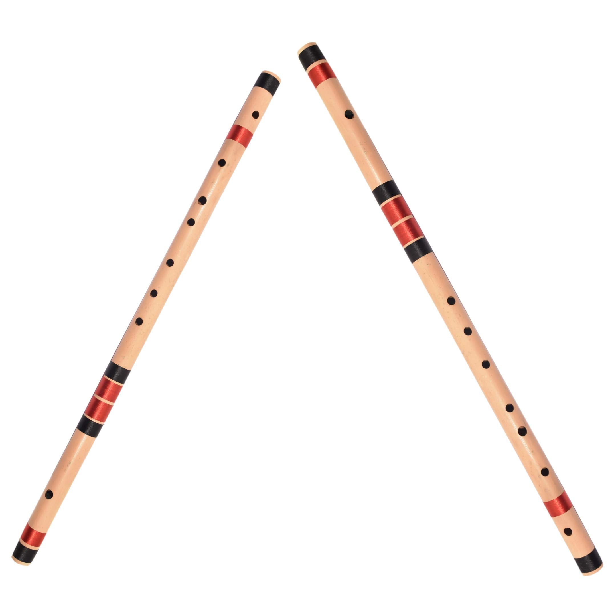 ShivZ Muzic Premium Bamboo Bansuri Duo Set  2 Professional 7Hole Bansuris (GBase & CMedium), Includes Carry Bag & Written M