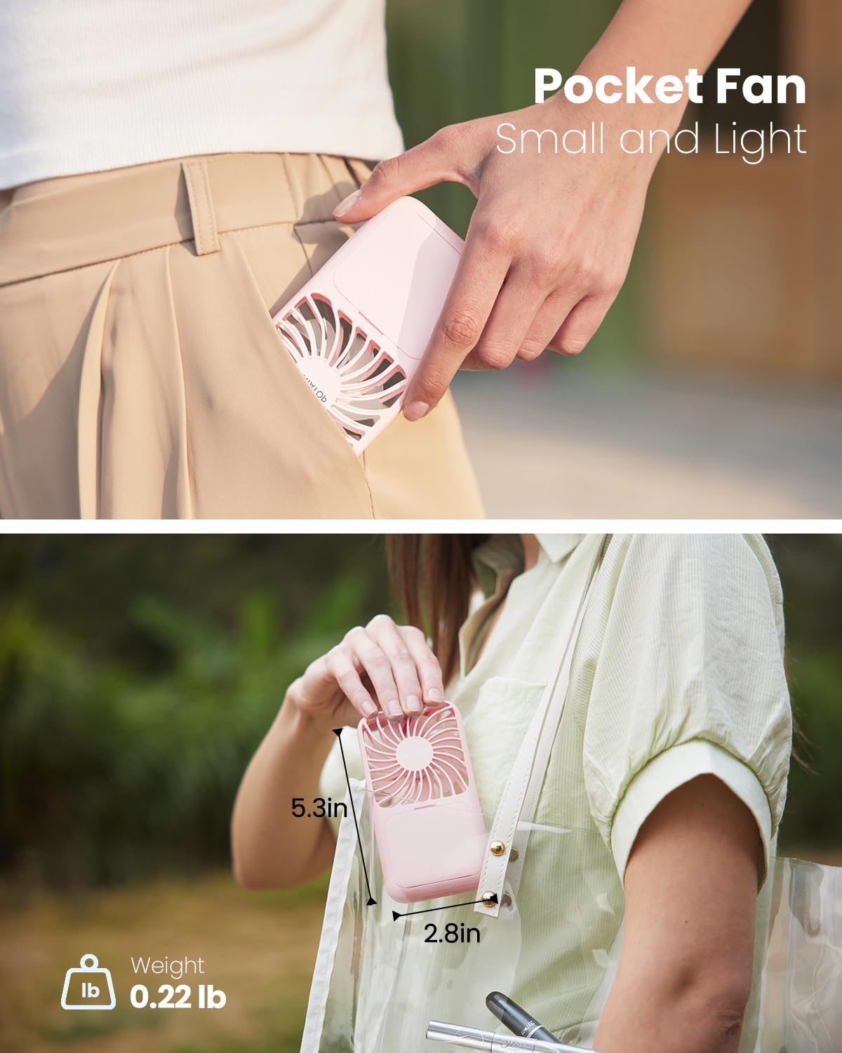 Gaiatop Handheld Mini Fan, 3 Speed Portable Lash Fan Makeup Mirror With Led Light, 2000Mah Usb Rechargeable Personal Desk Fan Wi