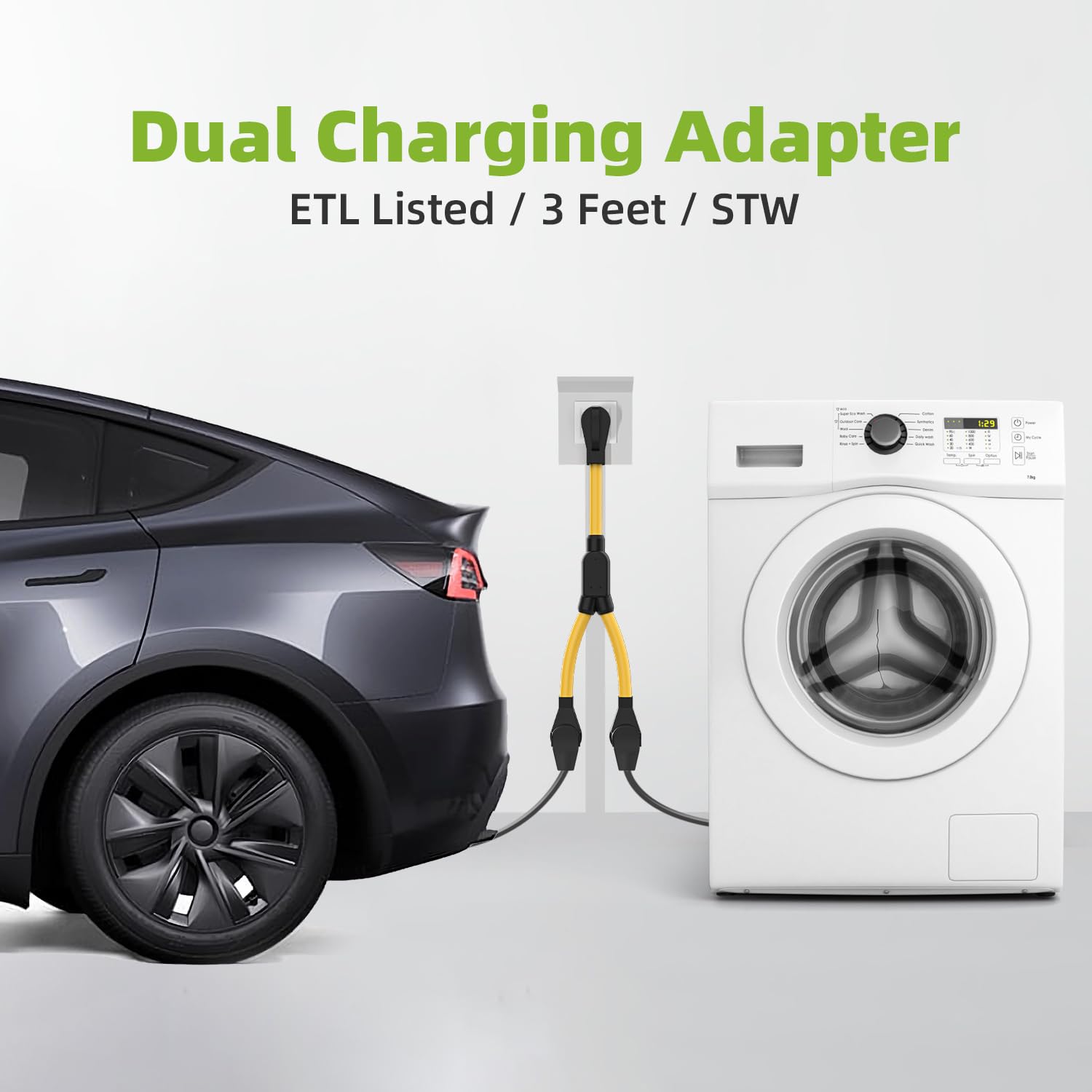 Portvoi Welder 50A Splitter, 6 Gauge 240V Splitter Industrial Male Plug Nema 6 50P To (2) 6 50R Female Connectors, Nema 6 50 Spl