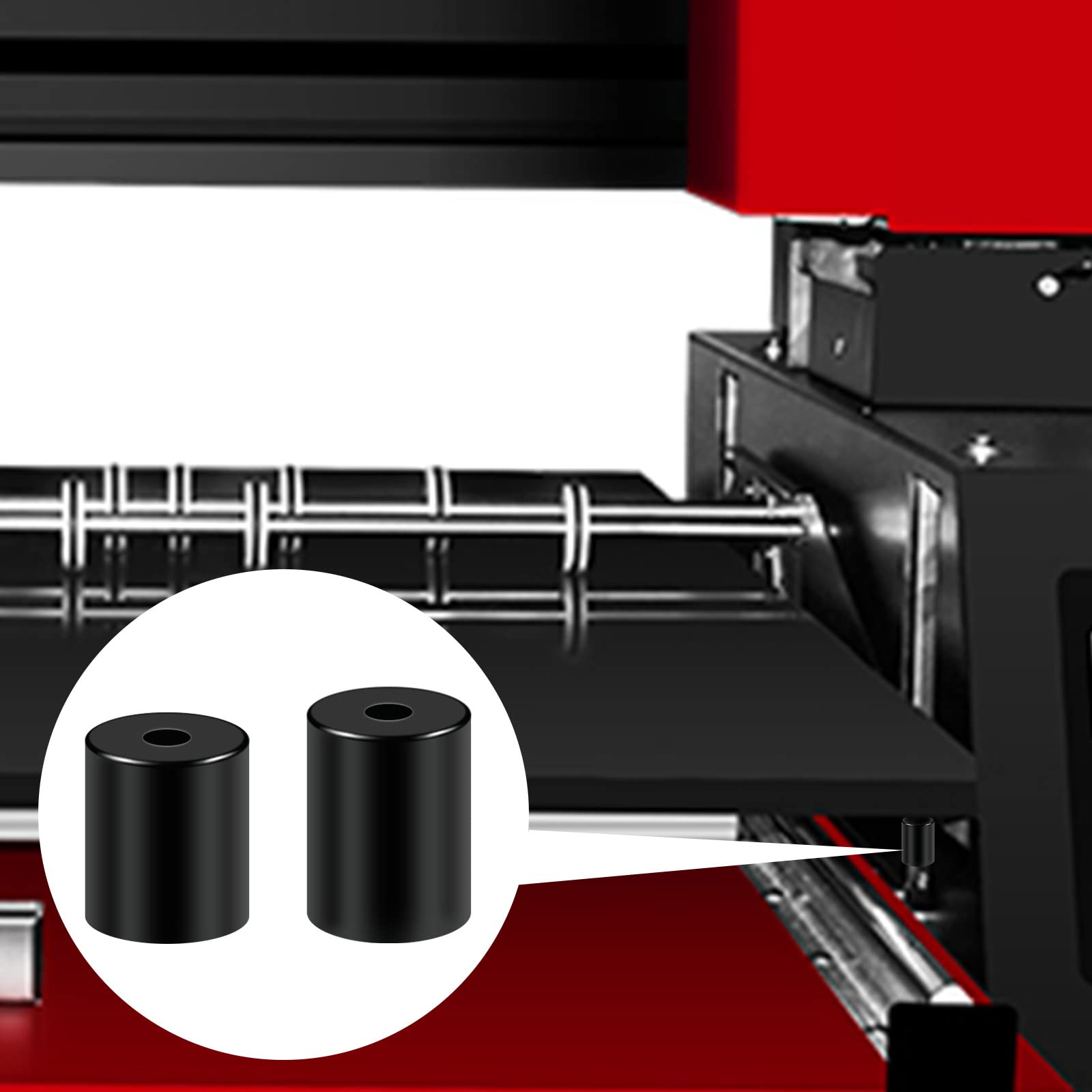 Aiex 8Pcs 3D Printer Heat Bed Leveling Parts, Solid Heat Bed Silicone Leveling Column Replacement Spring Heat Resistant 3D Print