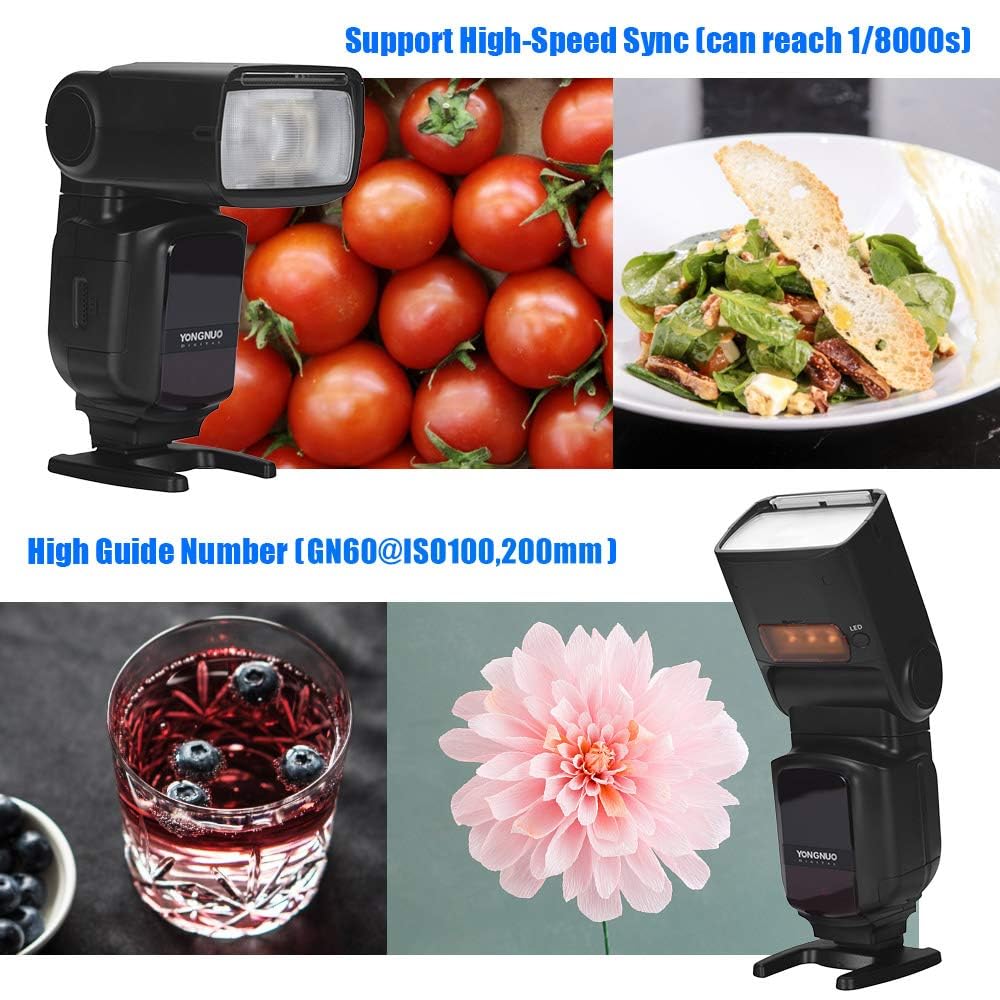 Yongnuo Yn968N Ii Yn968Nii Gn60, Wireless On Camera Flash Speedlite Unit, Hss Ttl 1/8000S, For Nikon D7300 D7200 D7100 D5600 D55