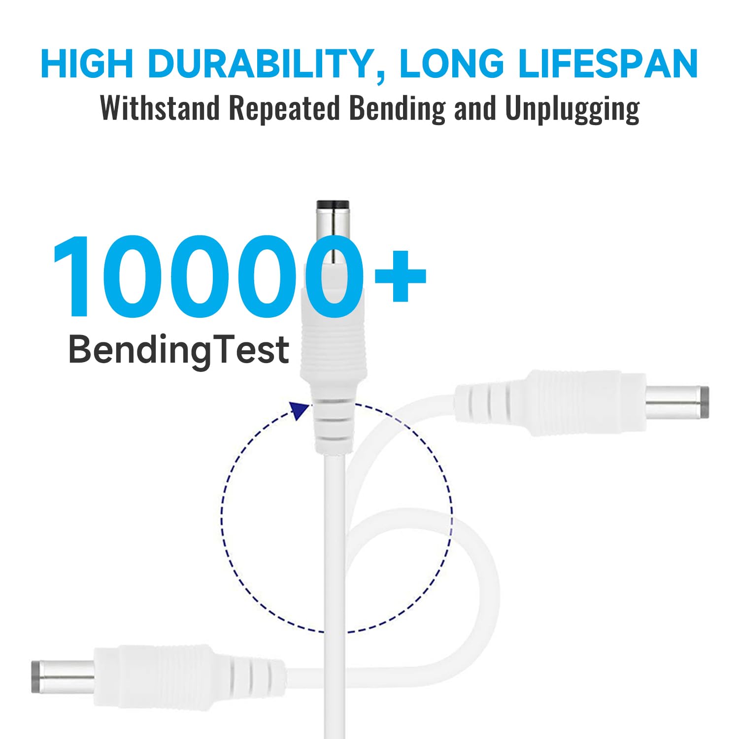 Anlink 2 Pack 20Ft Dc Power Extension Cable, 2Pcs Dc 12V Power Adapter Extension Cord 2.1Mm X 5.5Mm, Compatible With 12V Dc Adap