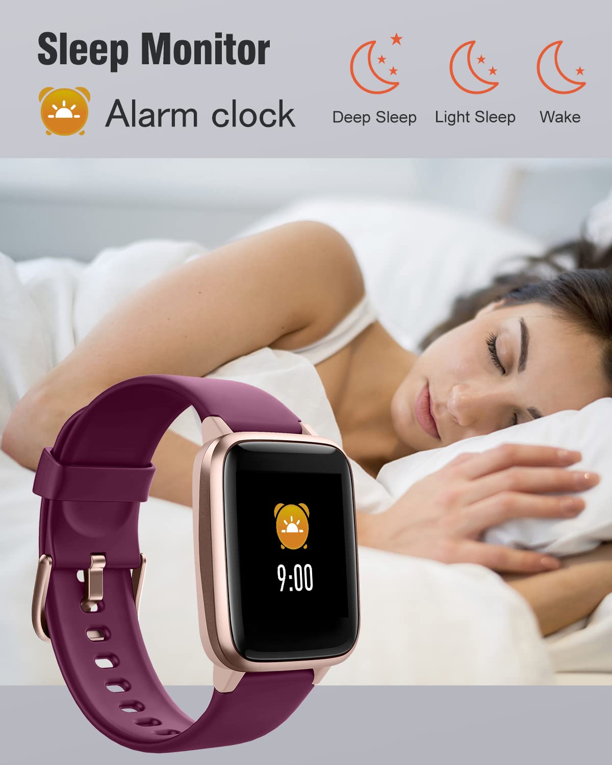 Asiameng Fitness Tracker Fitness Watches For Women Men (Make/Answer Calls), 1.85 Smart Watch For Iphone/Android Phones, Heart Ra