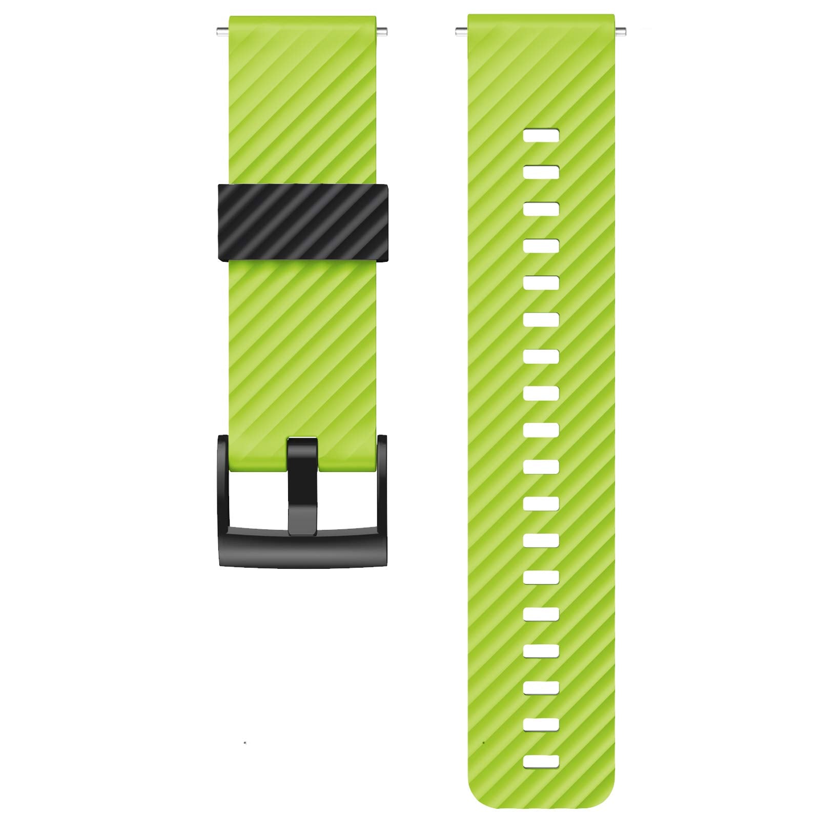 Wiikai Replacement Strap Bands,Compatible For Suunto 7/9/9 Baro/Spartan Sport/D5,Silicone Watch Band (Green+Black)