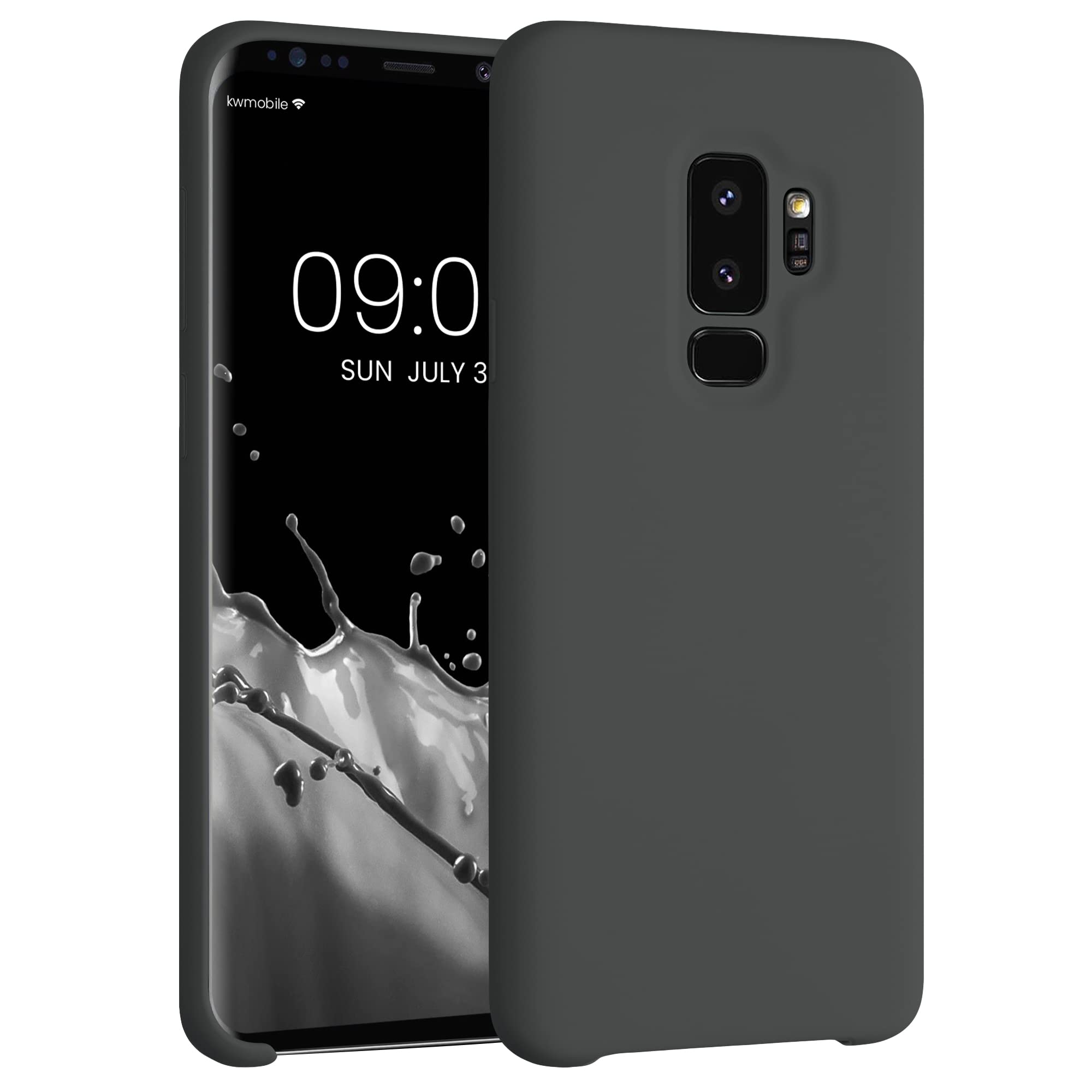 kwmobile Case Compatible with Samsung Galaxy S9 Plus Case - TPU Silicone Phone Cover with Soft Finish - Black Matte