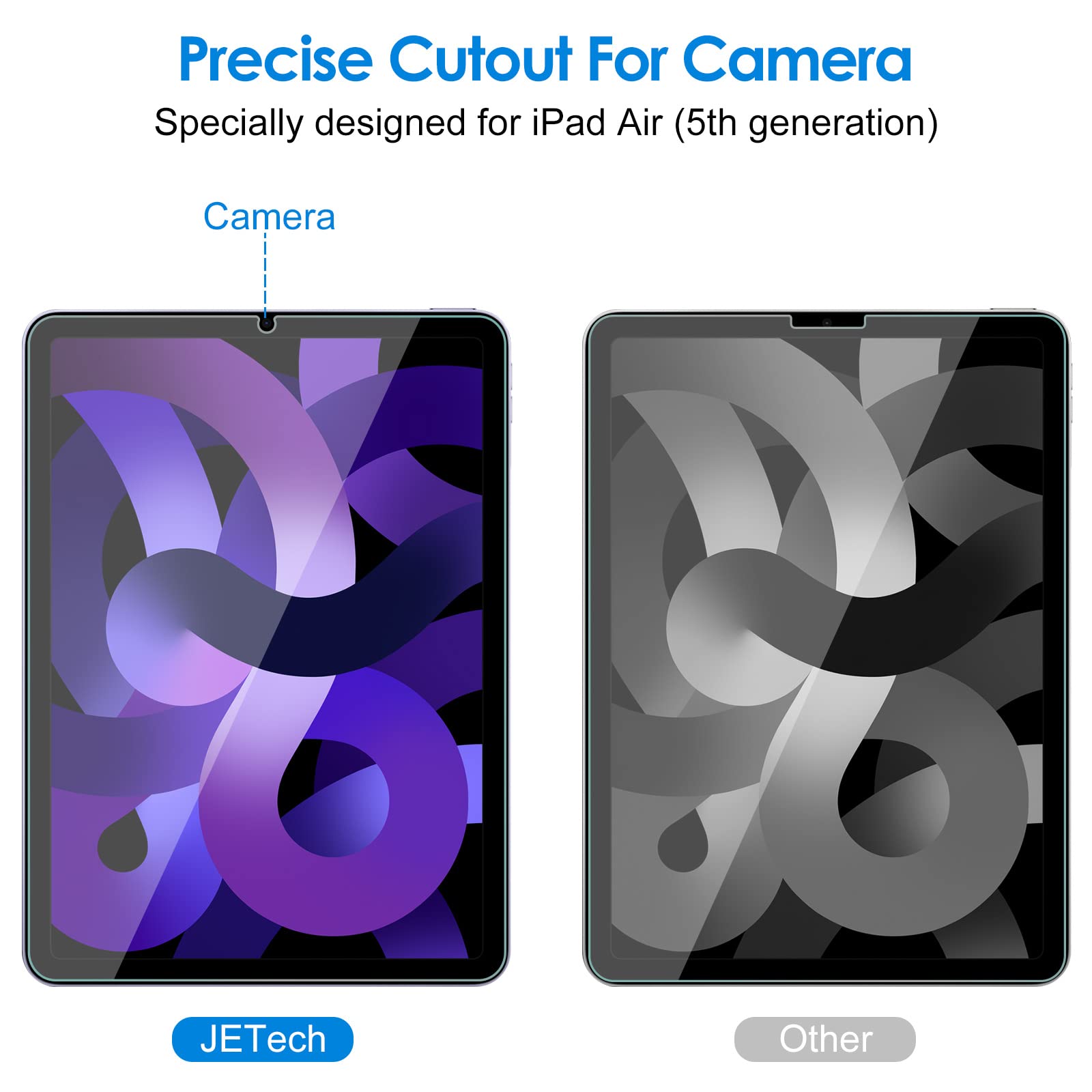 Jetech Screen Protector For Ipad Air 5 (10.9 Inch, 2022 Model, 5Th Generation), Tempered Glass Film, 2 Pack