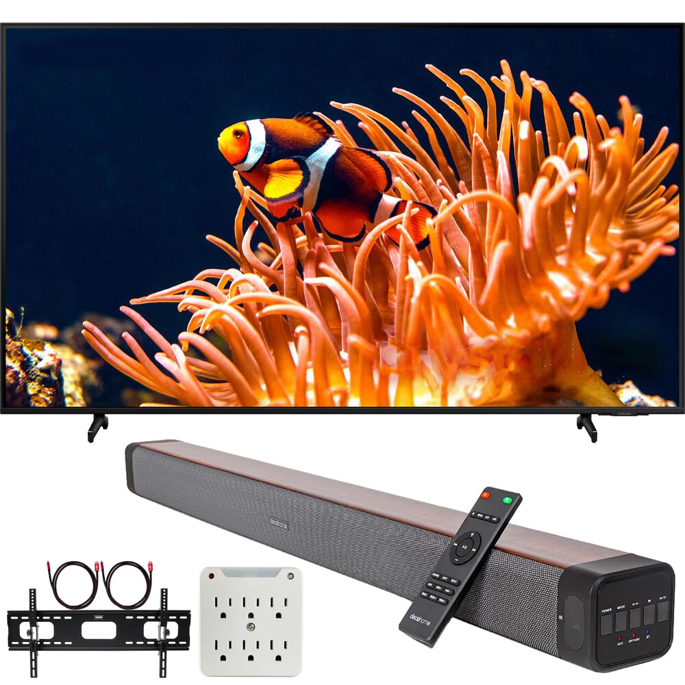 Samsung 50 Inch Class Du8000 Crystal Uhd Led 4K Smart Tv (2024) Bundle With Premium Deco Gear 60W 2.0 Ch Soundbar + Deco Mount 3