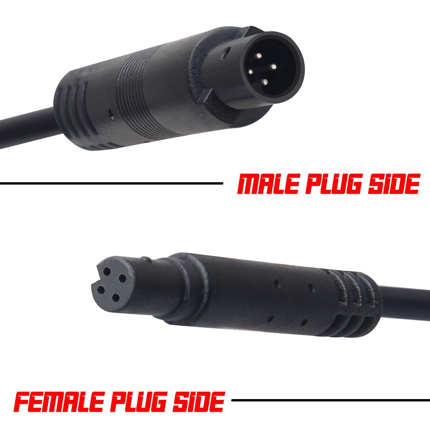 Yiephiot Extension Cord Dash Cam Backup Camera Rear View Mirror Camera Recorder Cable (4 Pin 6.5Ft / 2M)