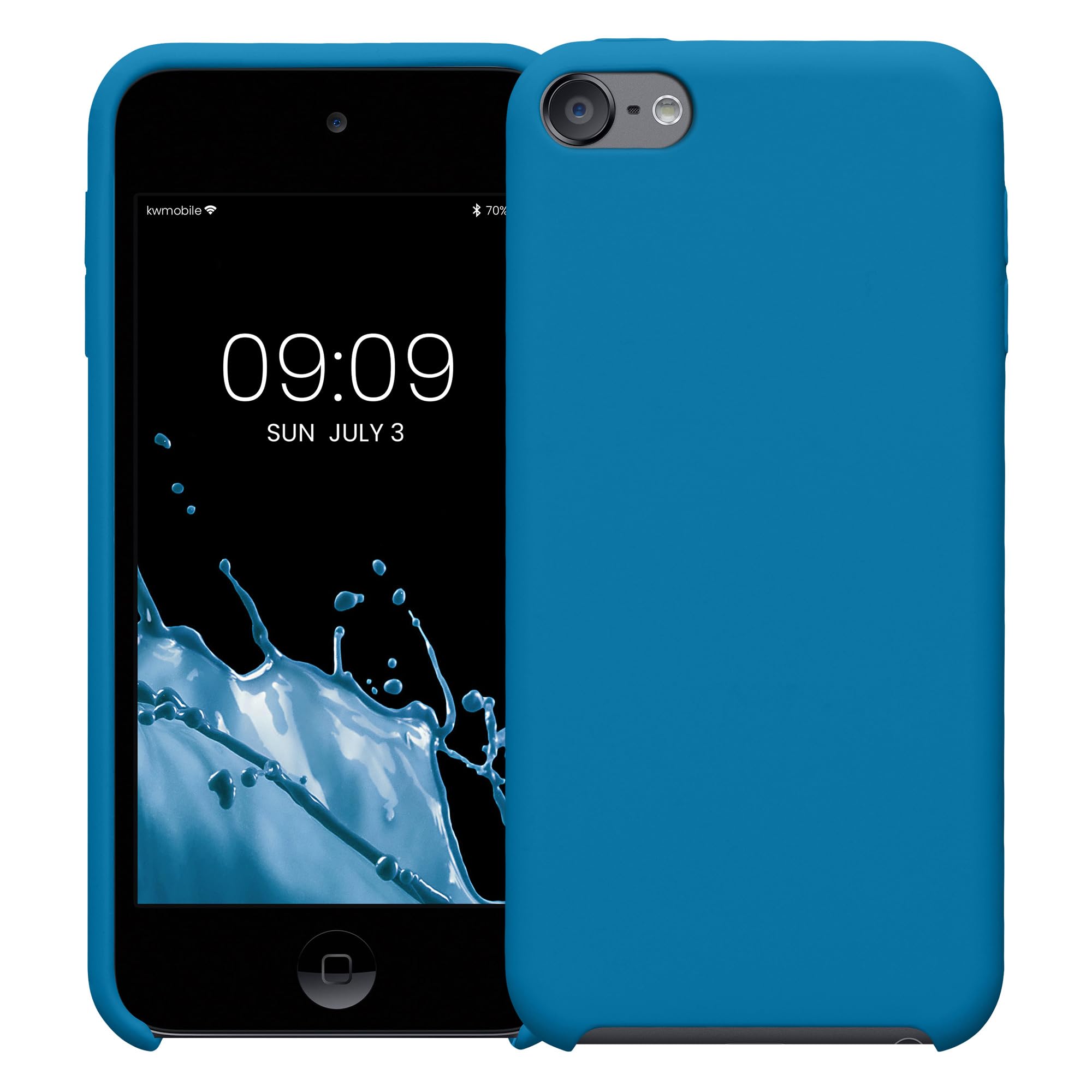 Rubberized Tpu Case For Apple Ipod Touch 6G / 7G (6Th And 7Th Generation)   Caribbean Blue