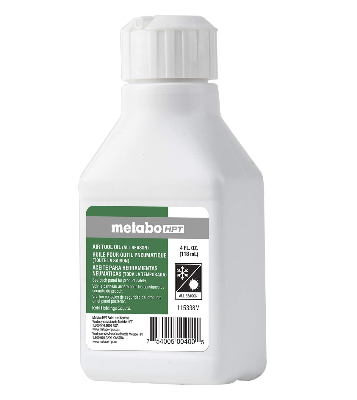 Metabo Hpt Air Tool Oil, All Season, 4 Oz. Bottle (115338M)
