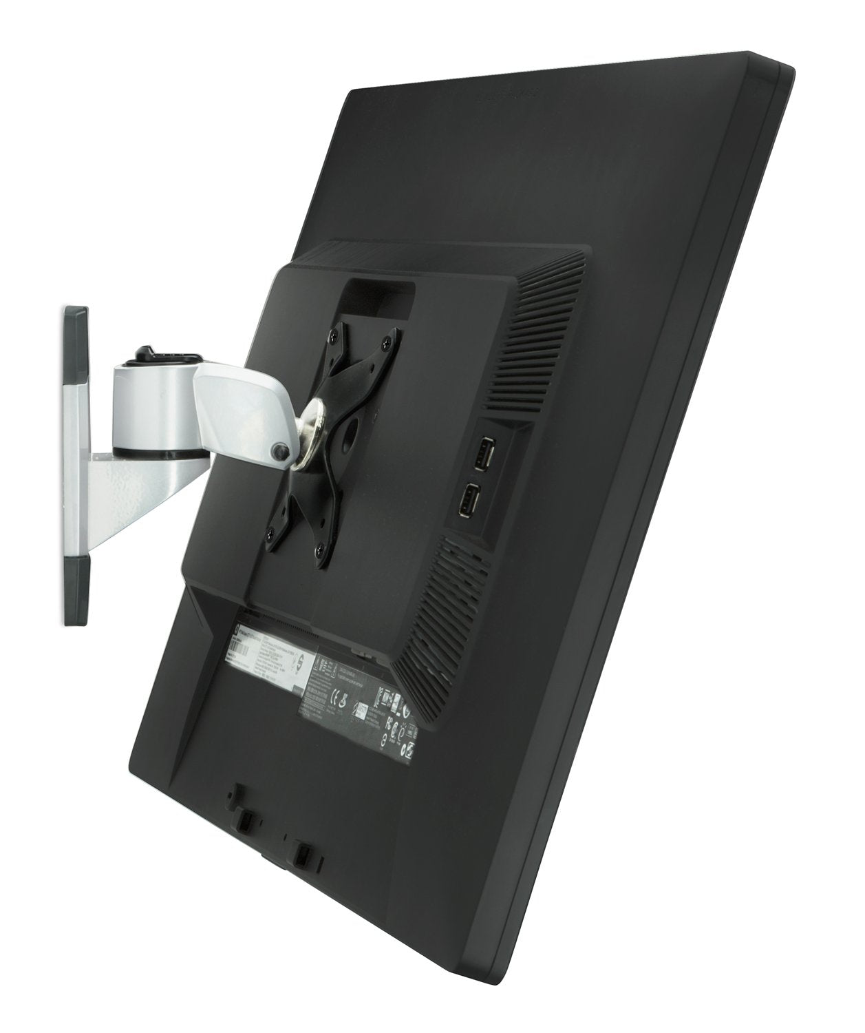 Mount-It! Premium Black Monitor Wall Mount Arm - Quick-Release Modular VESA 75/100 mm Bracket for Space-Saving Setup
