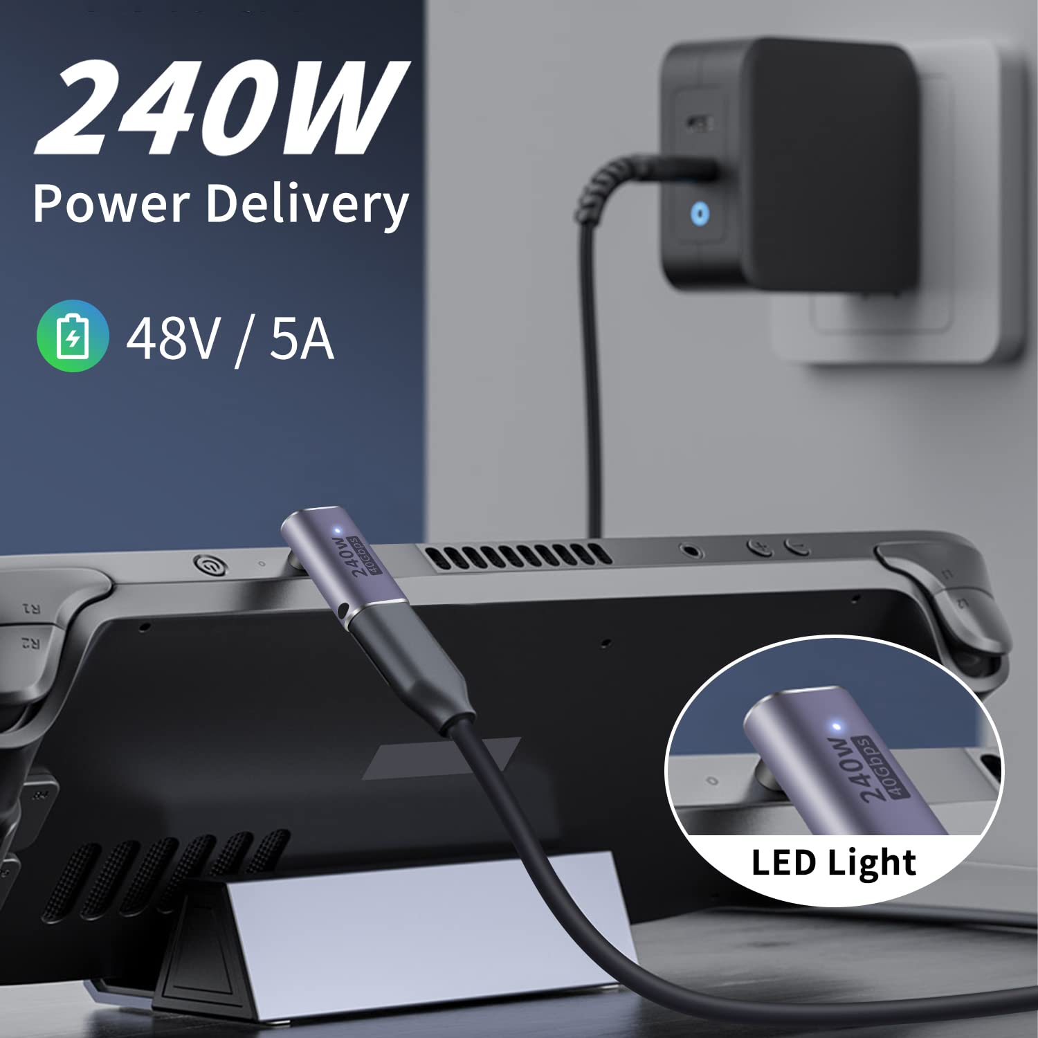 Poyiccot 240W Usb C 90 Degree Adapter, Up Down Angle 90 Degree Usb C Male To Female Extension Adapter 40Gbps With 8K@60Hz Video Compatible For Ipad, Notebook, Galaxy S23,Thunderbolt 4/3