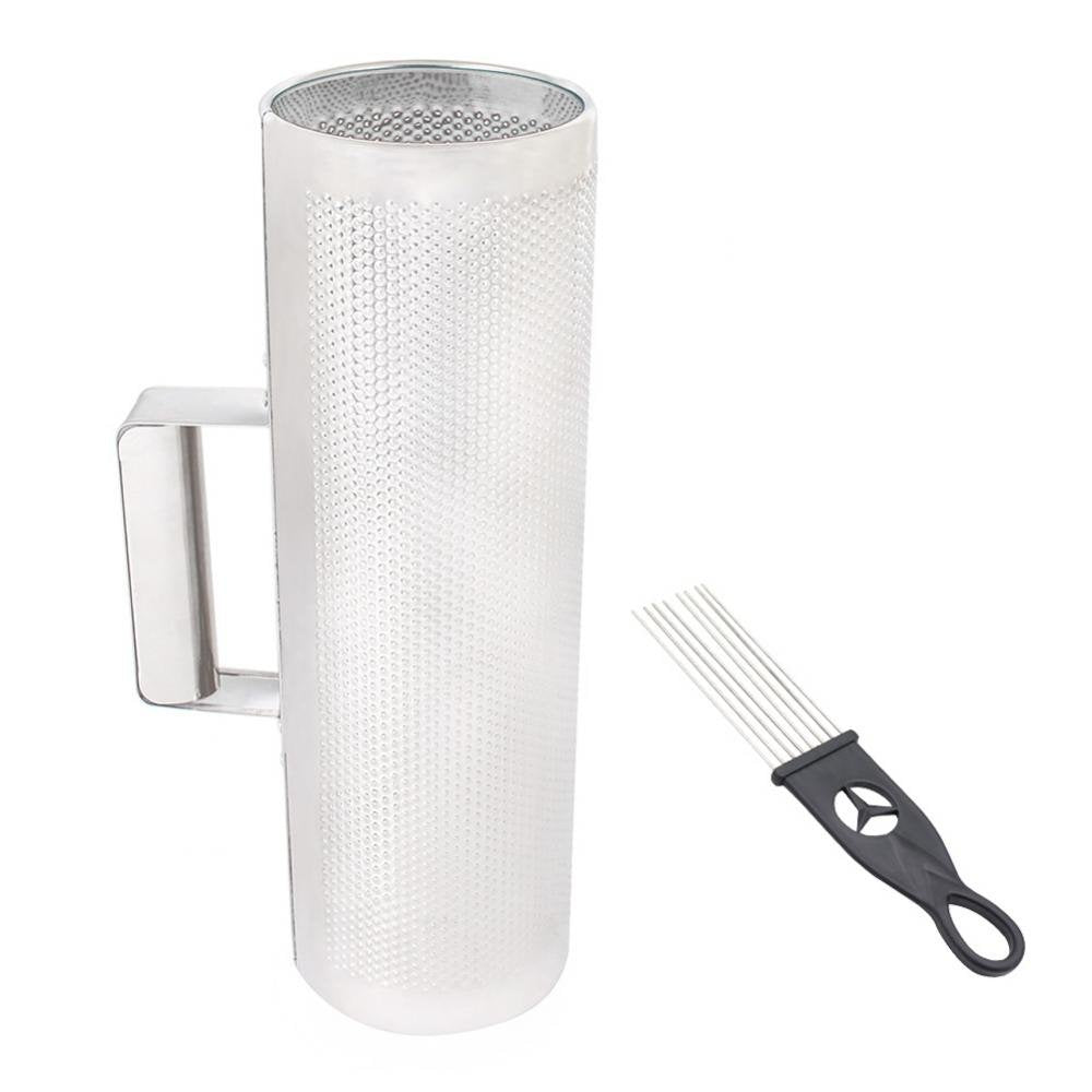 Guiro With Scraper,Stainless Steel Metal Guiro Shaker Latin Percussion Instrument