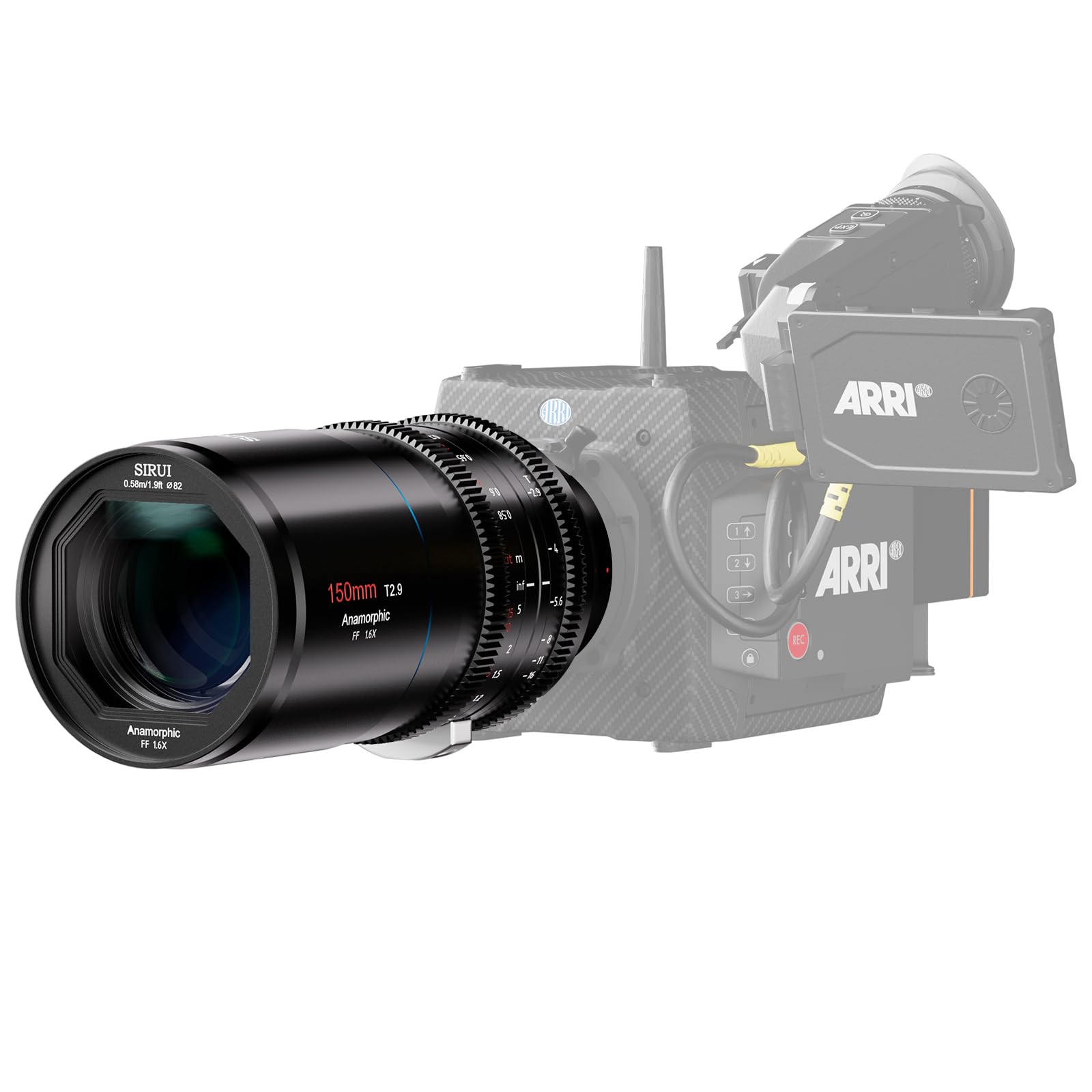 Sirui 150Mm T2.9 1.6X Full Frame Anamorphic Lens, Telephoto Anamorphic Cine Lens (Venus 150Mm E Mount)