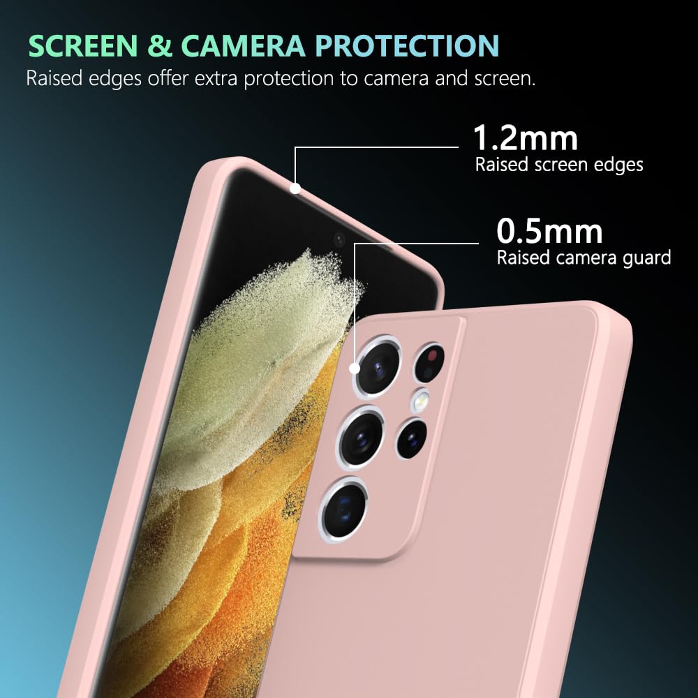 Wogroo For Samsung Galaxy S21 Ultra Case Pink, Scratch Resistant With Soft Touch, Slim Thin Phone Cover For Samsung Galaxy S21 U