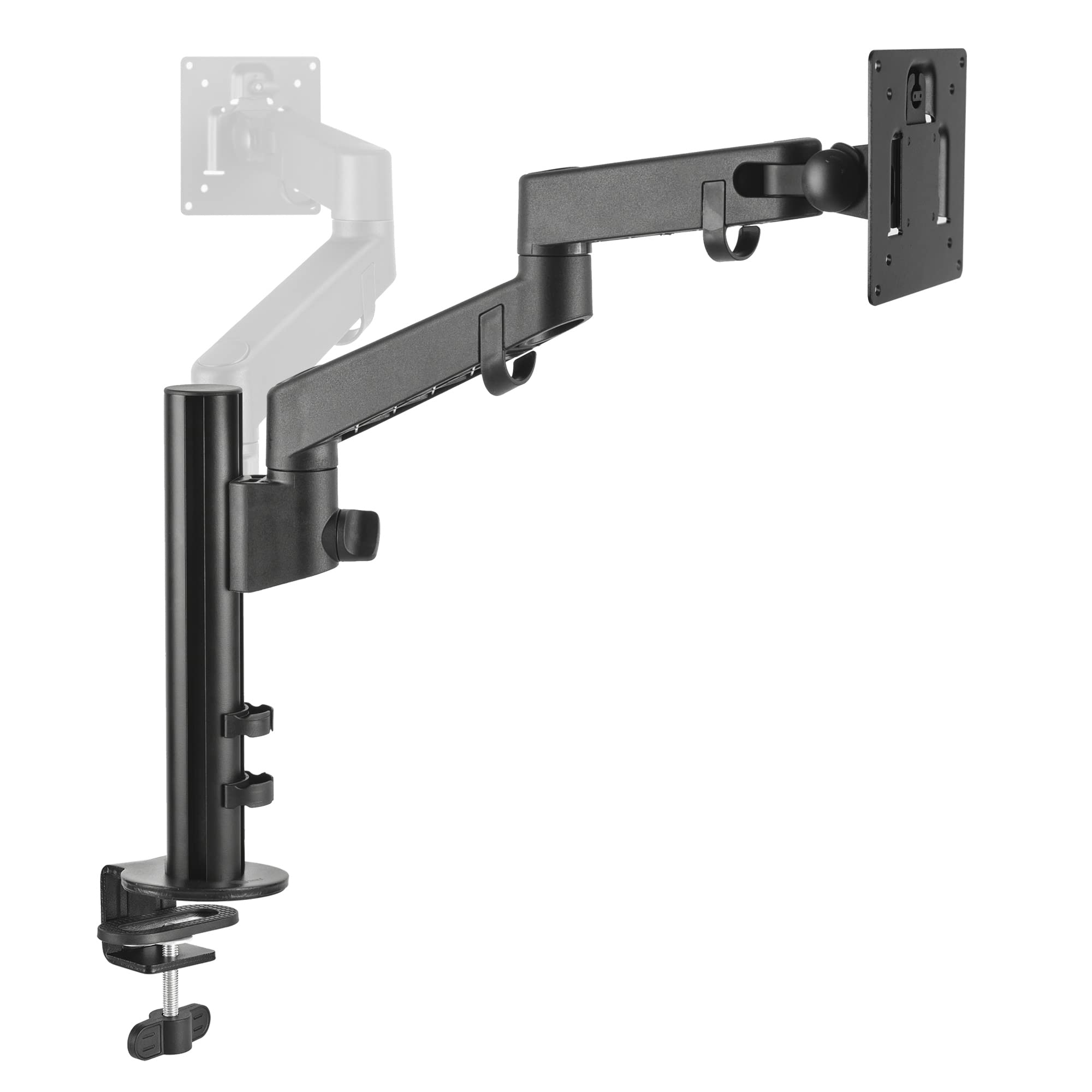 Siig Single Monitor Desk Mount, Replaceable Articulating Arm, 14'' To 32'', Fully Adjustable, Fits Flat/Curved Monitor, Load Bea