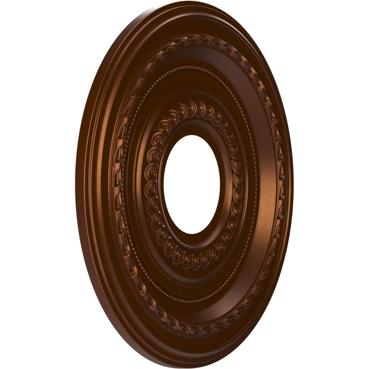 Ekena Millwork Cmp13Cocdc Cole Thermoformed Pvc Ceiling Medallion (Fits Canopies Up To 4 1/4), 13Od X 3 1/2Id X 3/4P, Metallic D
