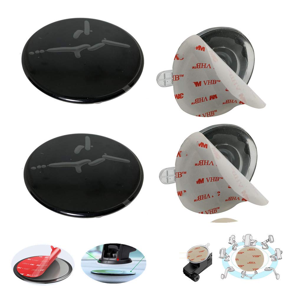 Meetrade 4Pack 2 * 95Mm Tpu Dashboard Pad Mounting Disk + 2 Adhesive 80Mm For Suction Cup Phone Mount Gar Min Gps Mount Sat Nav 