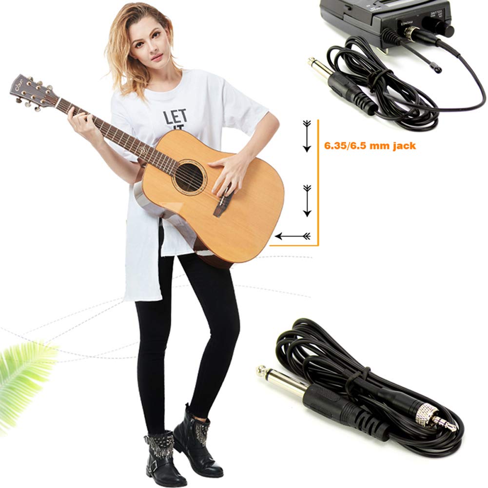 Jxrywf 3.5Mm Screw Lock Stereo 1/8'' To 6.35Mm 1/4'' Jack Guitar Audio Cable Instrument Cord For Sennheiser Wireless Sk Ek 100 3