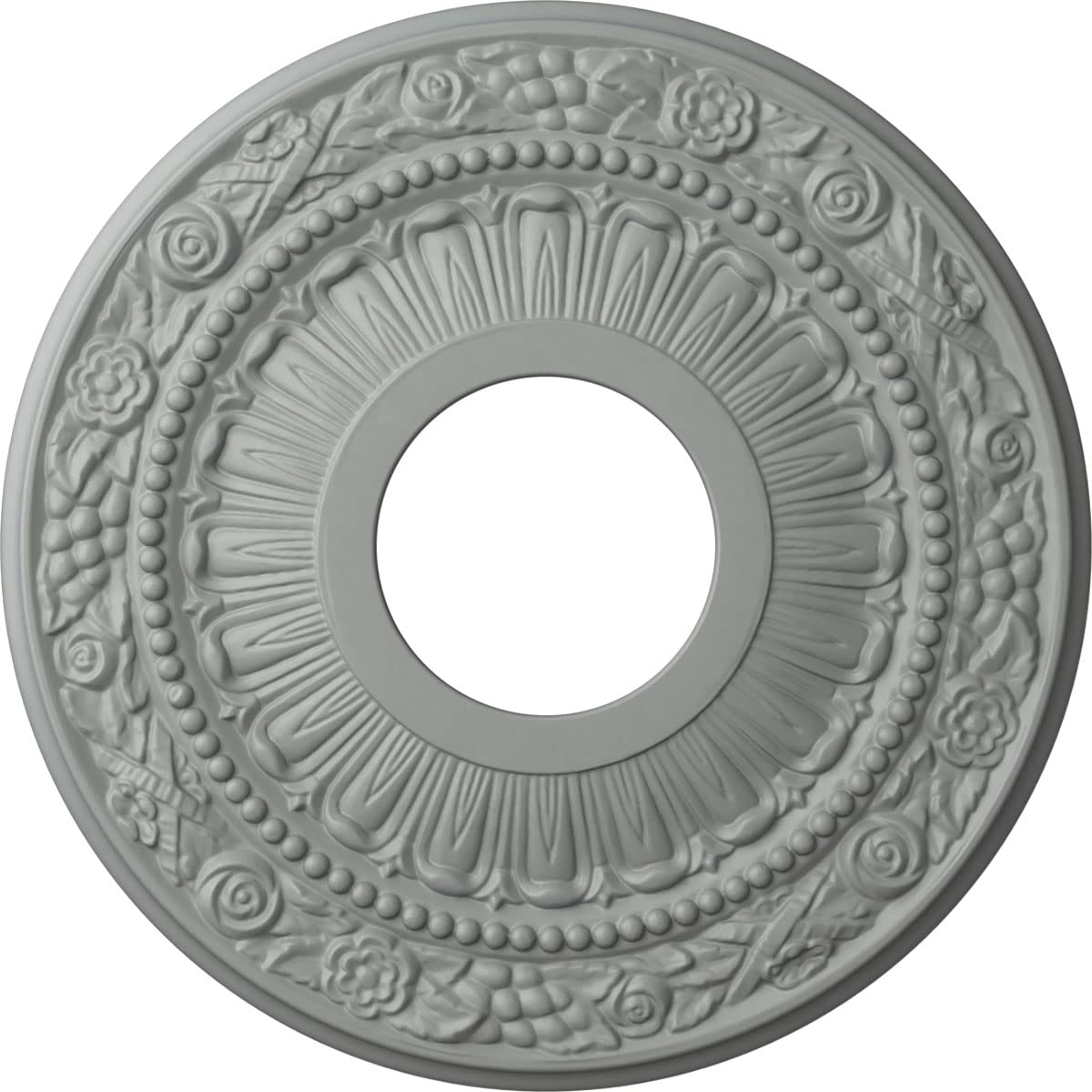 Ekena Millwork Cm12Na Nadia Ceiling Medallion, 12 1/8''Od X 3 5/8''Id X 7/8''P, Factory Primed