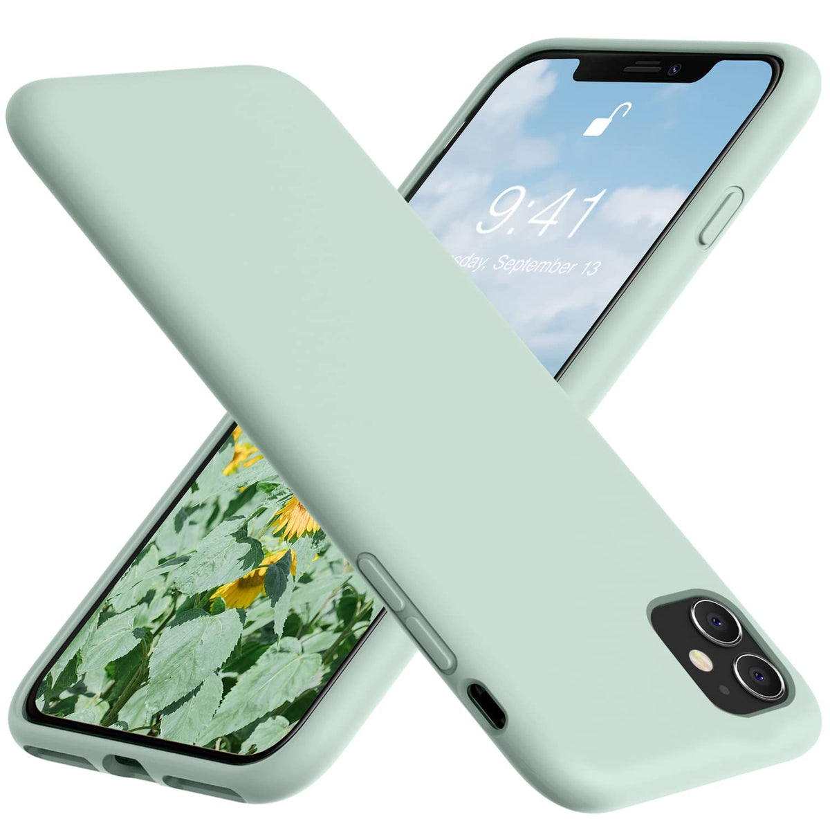 Vooii For Iphone 11 Case, Soft Liquid Silicone Slim Rubber Full Body Protective Iphone 11 Case Cover (With Soft Microfiber Linin
