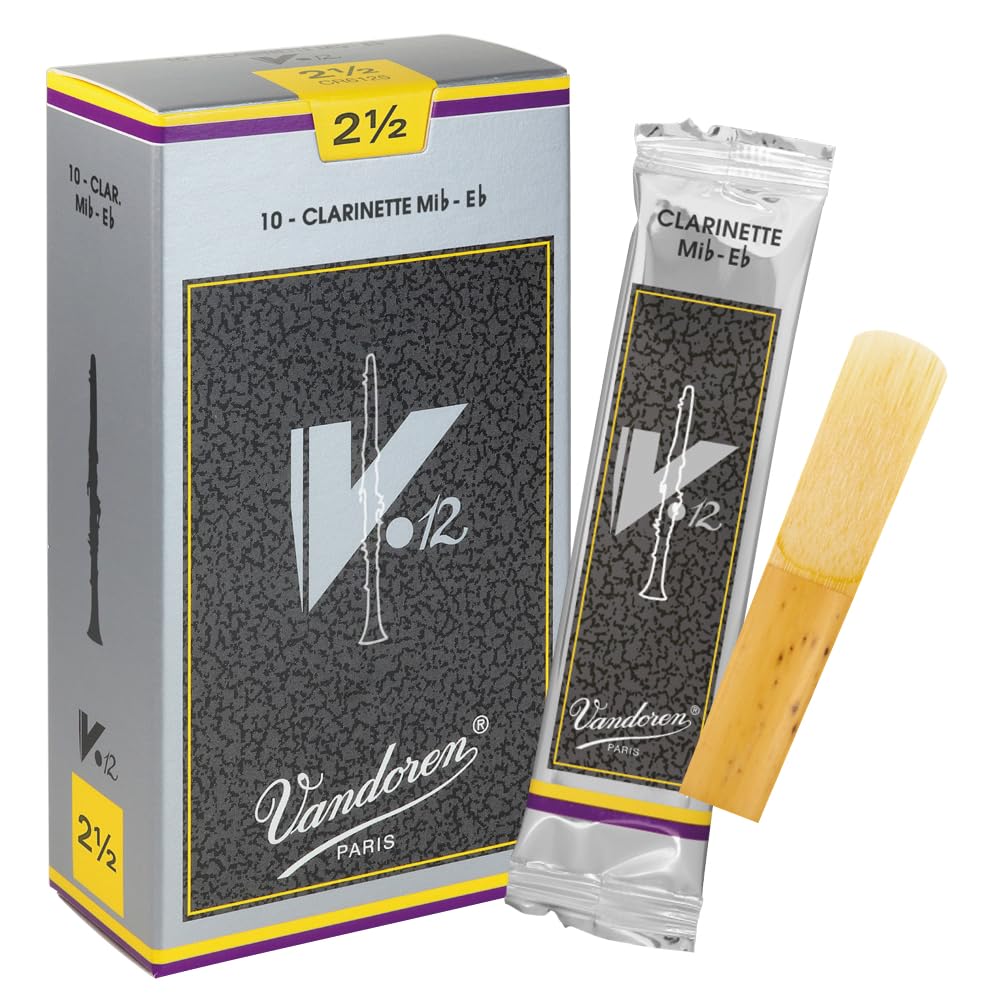 Vandoren CR6125 Eb Clarinet V.12 Reeds Strength 2.5; Box of 10