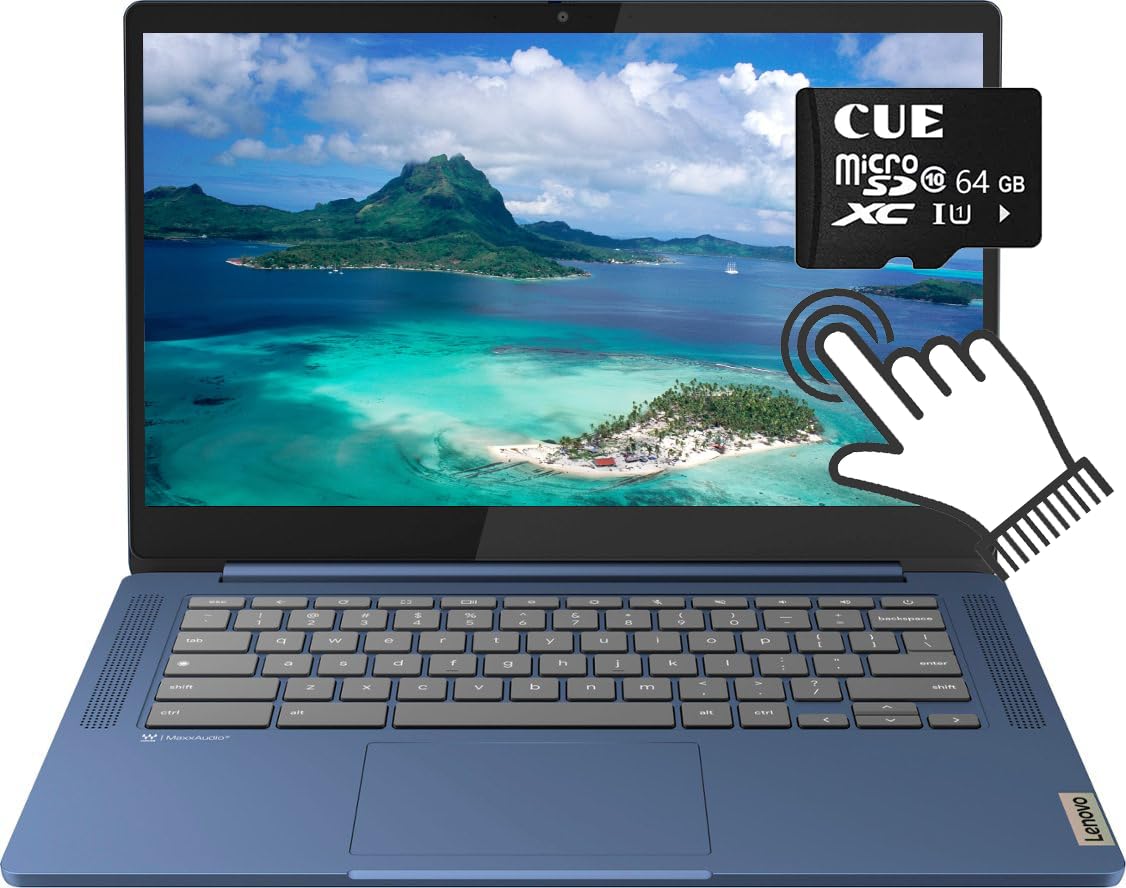 Lenovo 2023 Newest Ideapad Slim 3 14'' Fhd Touchscreen Chromebook Laptop, 8 Core Mediatek Kompanio 520, 4Gb Ram, 128Gb Storage(6
