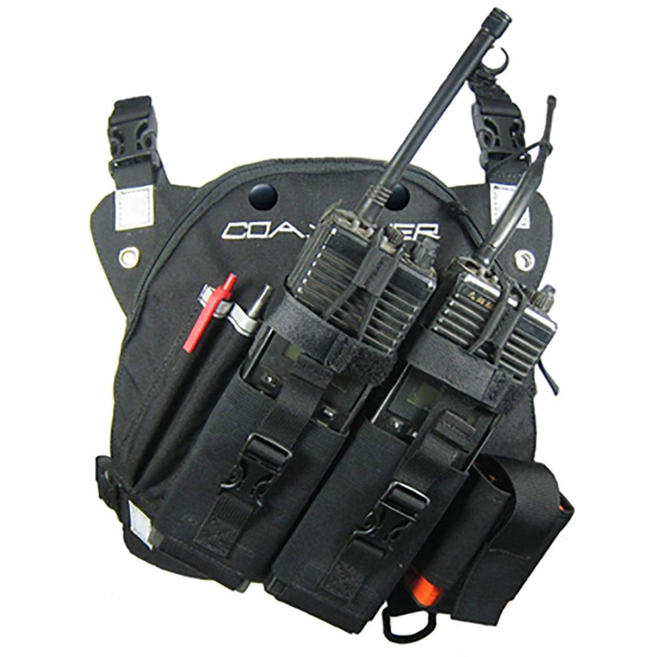 Coaxsher Radio Chest Harness Rig for 2 Way Radio, GPS and Hand Held Electronics | Ideal for Tactical Search and Rescue, Ski Patr