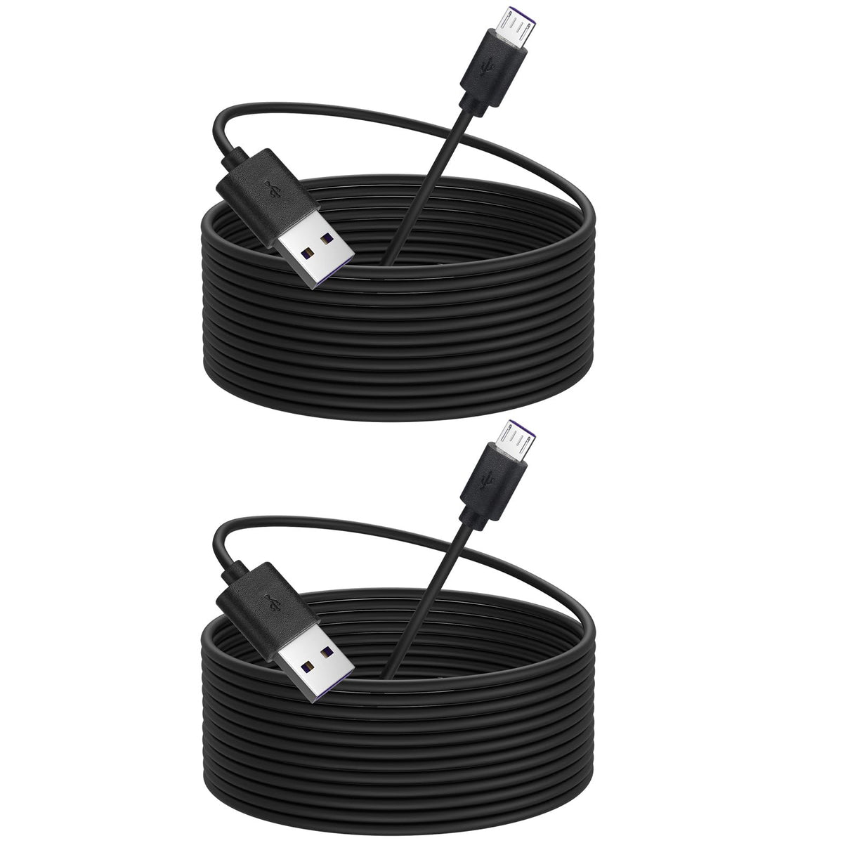Smays 16 Ft Charger Cord For Ps4 Controller, Long Micro Usb Cable 2 Pack