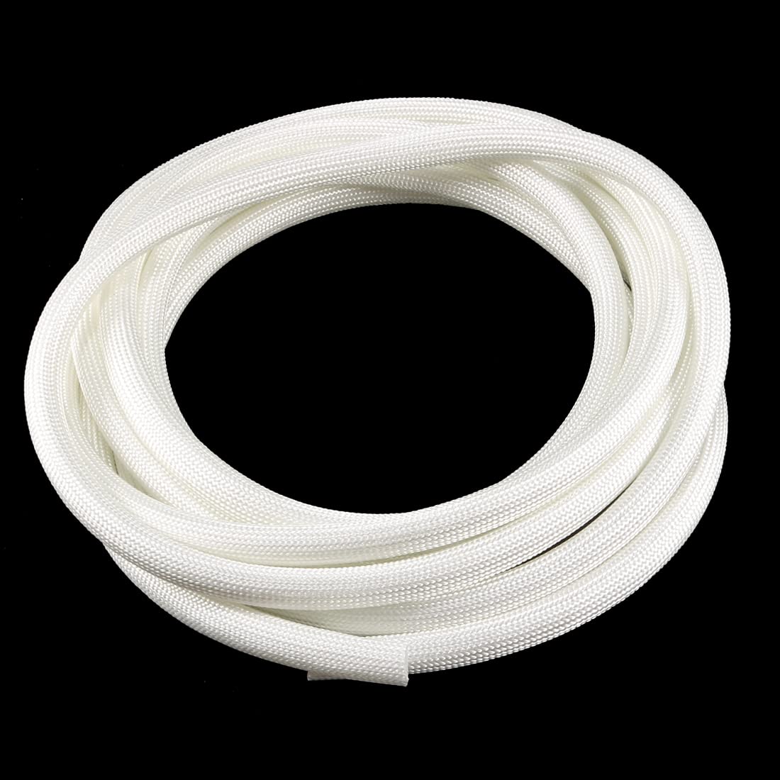 Uxcell Insulation Braid Sleeving, 9.8Ft 8Mm High Temp Fiberglass Sleeve White
