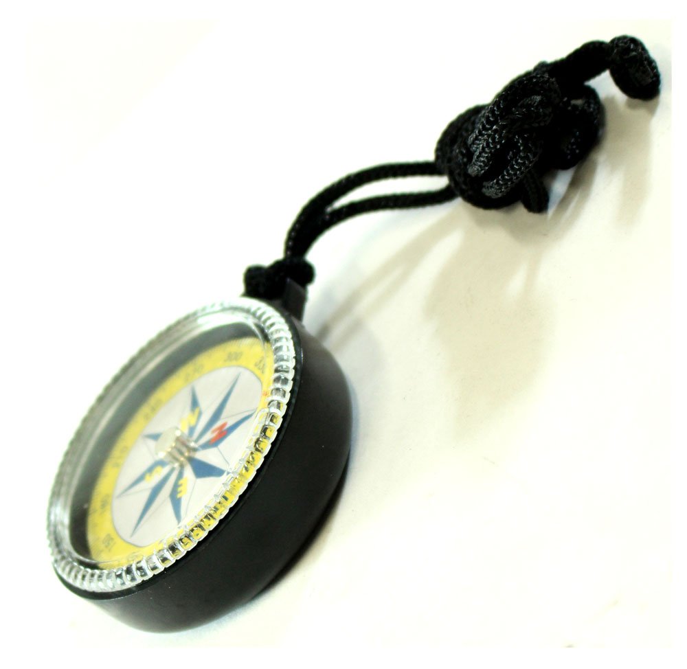 Adroit (2 Pack) Easy To Read Compass | 2'' (5.1 Cm) Diameter | Nostalgic Design | Long Lanyard | Great For Hiking, Camping, Outd
