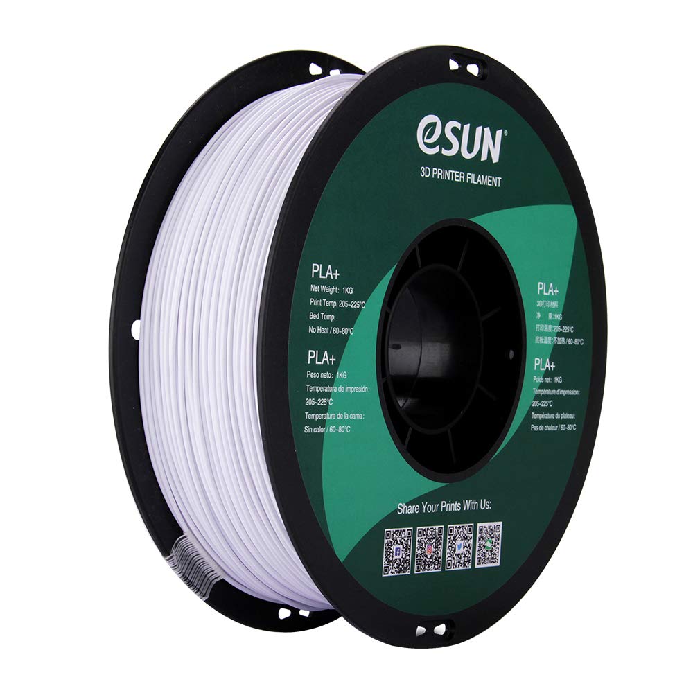 Esun Pla Pro (Pla+) 3D Printer Filament, Dimensional Accuracy +/  0.03Mm, 1Kg Spool, 1.75Mm, Cool White