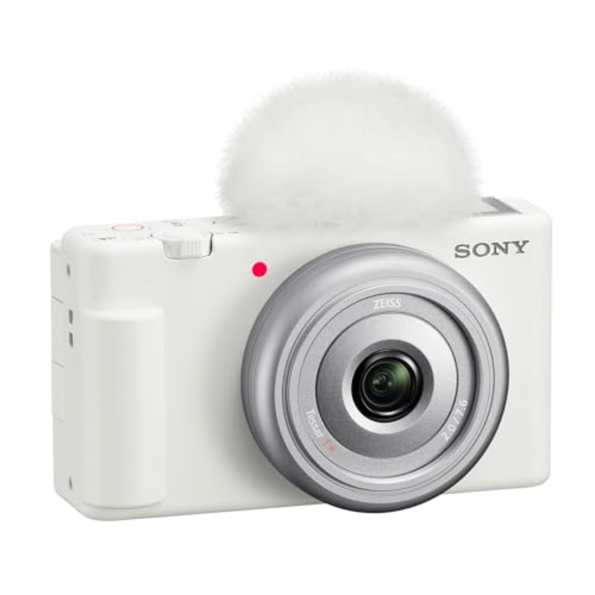 Sony ZV 1F Vlog Camera for Content Creators and Vloggers White