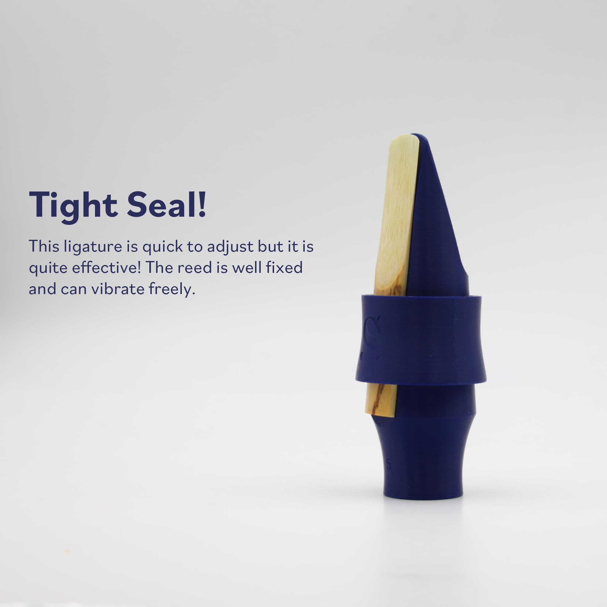 Syos Tenor Saxophone Ligature Phantom Blue, Great Fit For Syos Mouthpieces And Compatible With Tenor Sax Rubber Mouthpieces