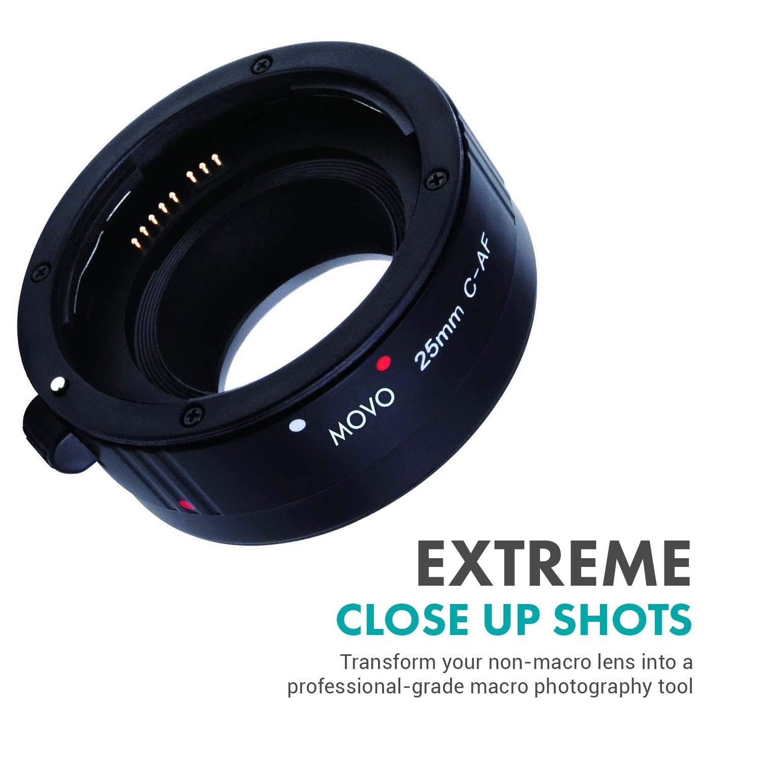 Movo/Kooka Af 25Mm Macro Extension Tube For Canon Eos Dslr Cameras (With Automatic Focusing And Metering Passthrough)