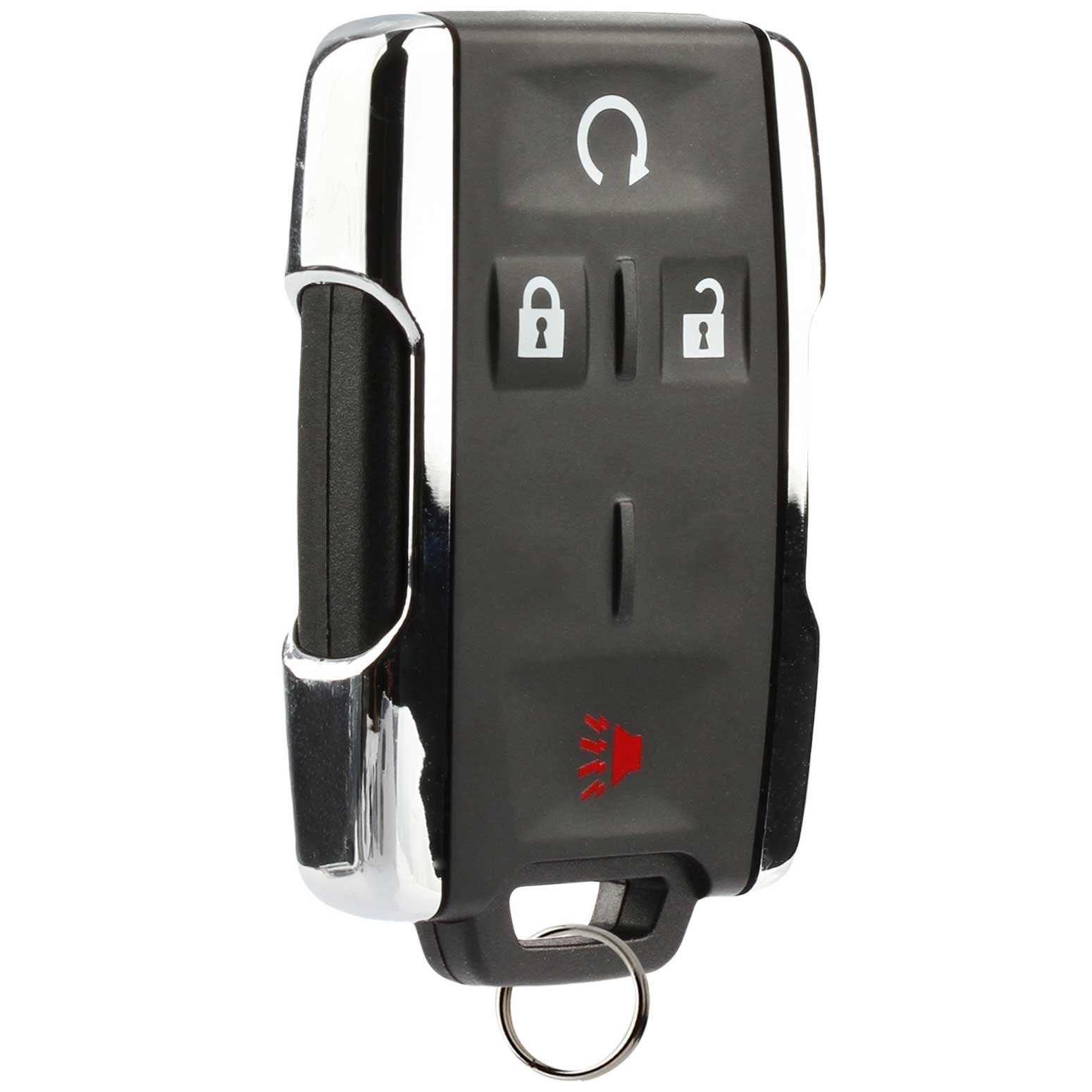 Key Fob Keyless Entry Remote Start Fits Chevy Silverado Colorado/Gmc Sierra Canyon 2014 2015 2016 2017 (M3N 32337100 Chrome)