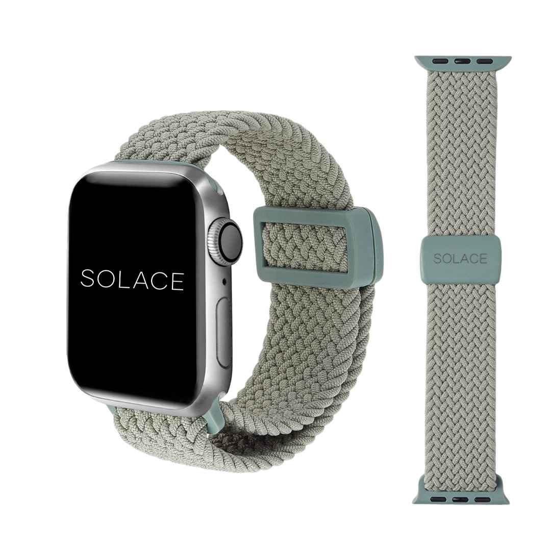 Solace Bands Imperium Adapt Wide Adjustable Nylon Braided Watch Band - Compatible With All Apple Watches - Solace Apple Watch Ba