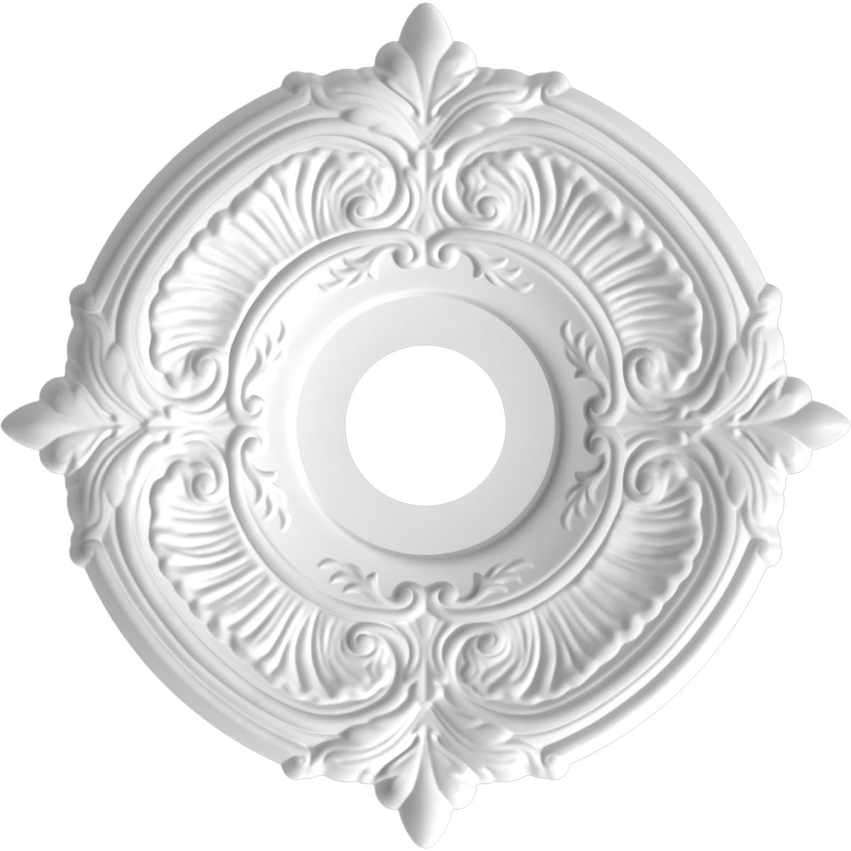 Ekena Millwork Cmp16Atdvg Attica Thermoformed Pvc Ceiling Medallion (Fits Canopies Up To 5 5/8''), 16''Od X 3 1/2''Id X 1''P, Un