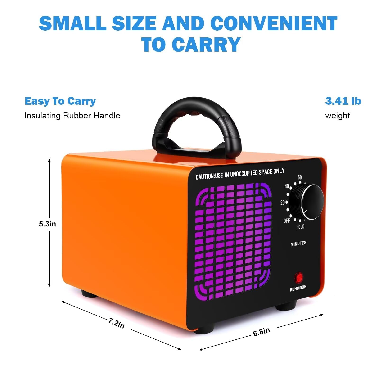 Ozone Generator 80,000Mg/H, Ozone Machine Odor Removal Ozone Odor Eliminator Ozonator Air Ionizer Deodorizer For Home/Car/Smoke/